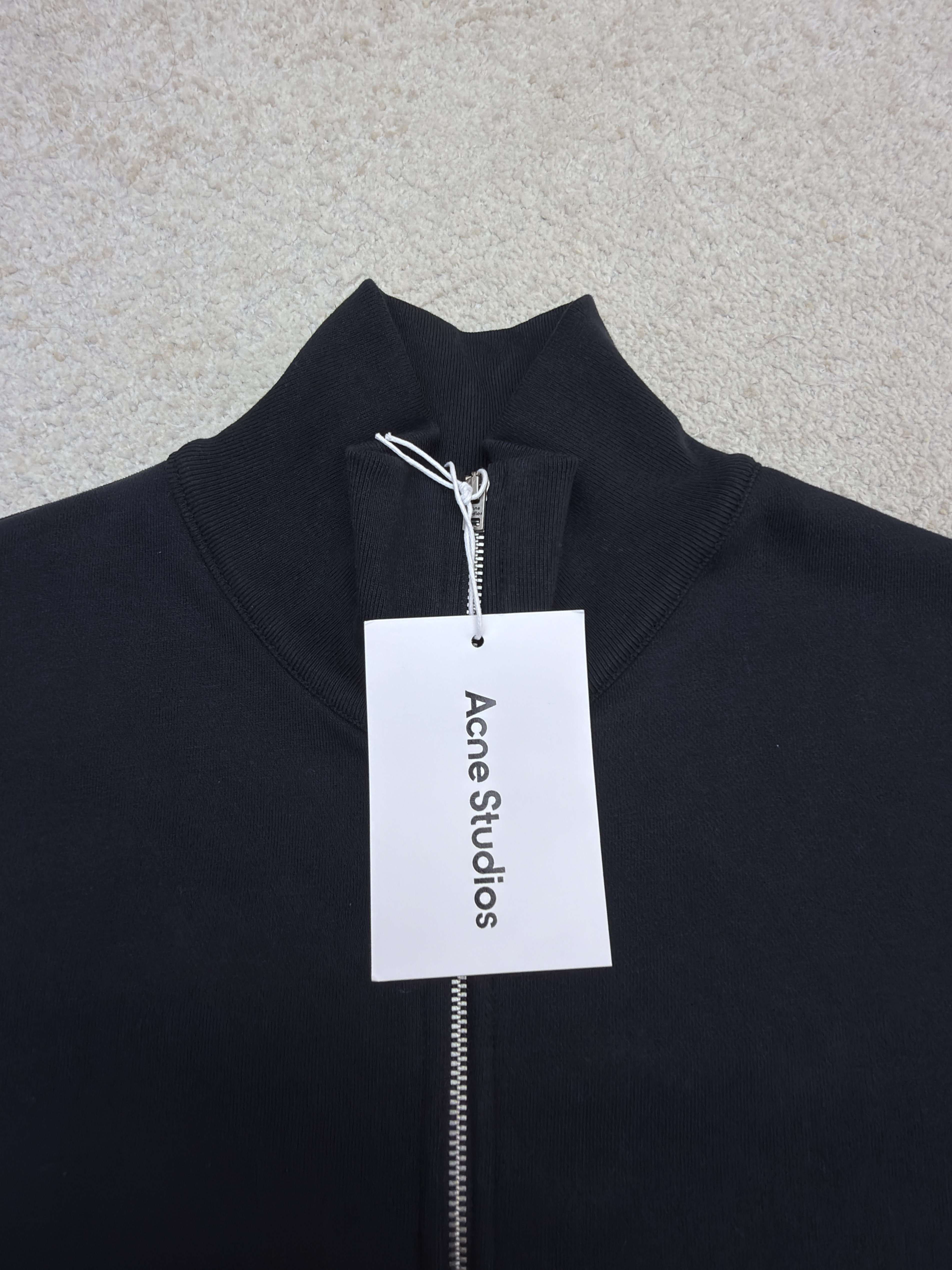 Acne Studios 后背刺绣徽标拉链立领卫衣 夹克 外套 秋冬 长袖 黑色 B0