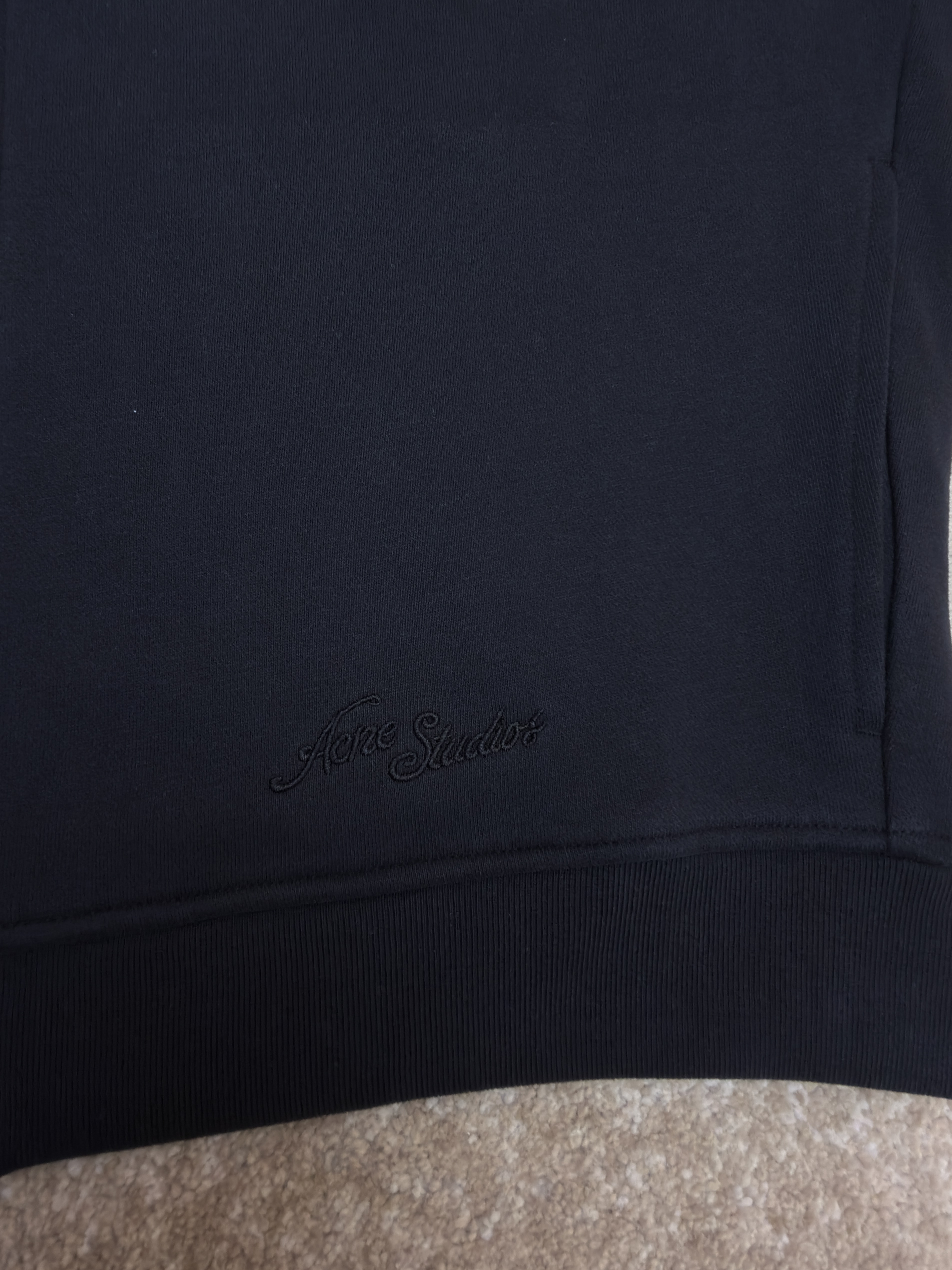 Acne Studios 后背刺绣徽标拉链立领卫衣 夹克 外套 秋冬 长袖 黑色 B0