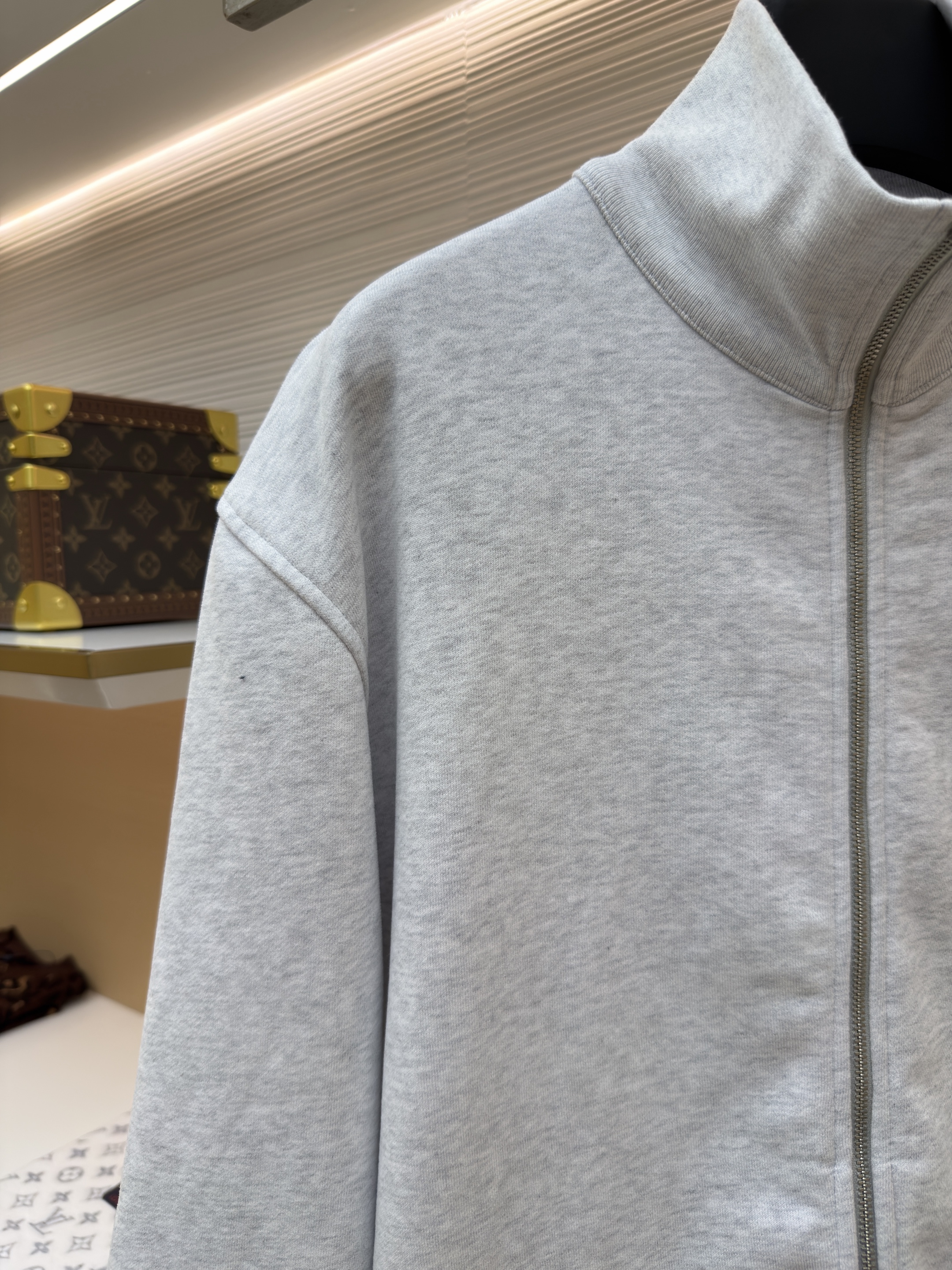 Acne Studios 后背刺绣徽标拉链立领卫衣 夹克 外套 秋冬 长袖 灰色 B0