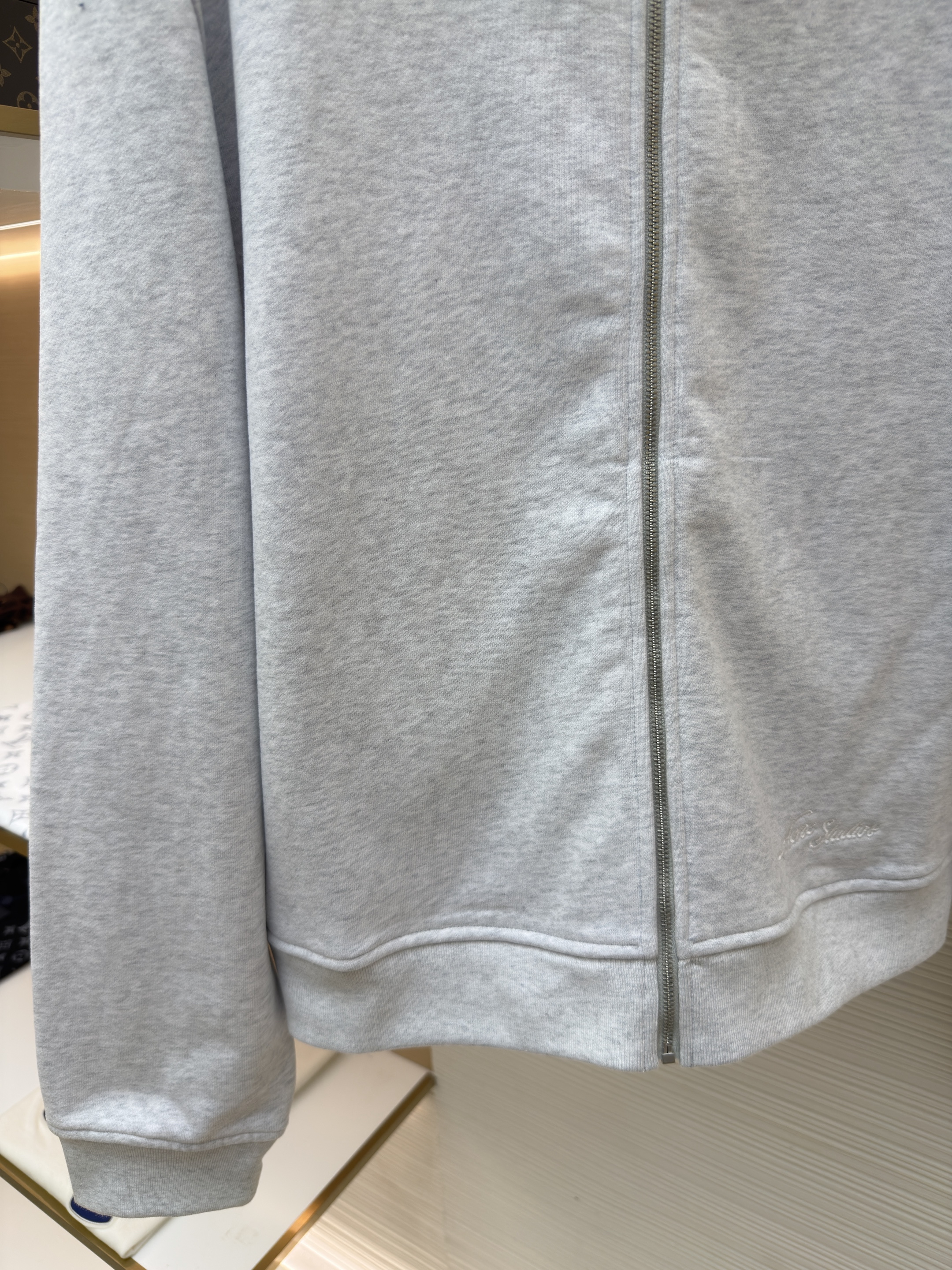 Acne Studios 后背刺绣徽标拉链立领卫衣 夹克 外套 秋冬 长袖 灰色 B0