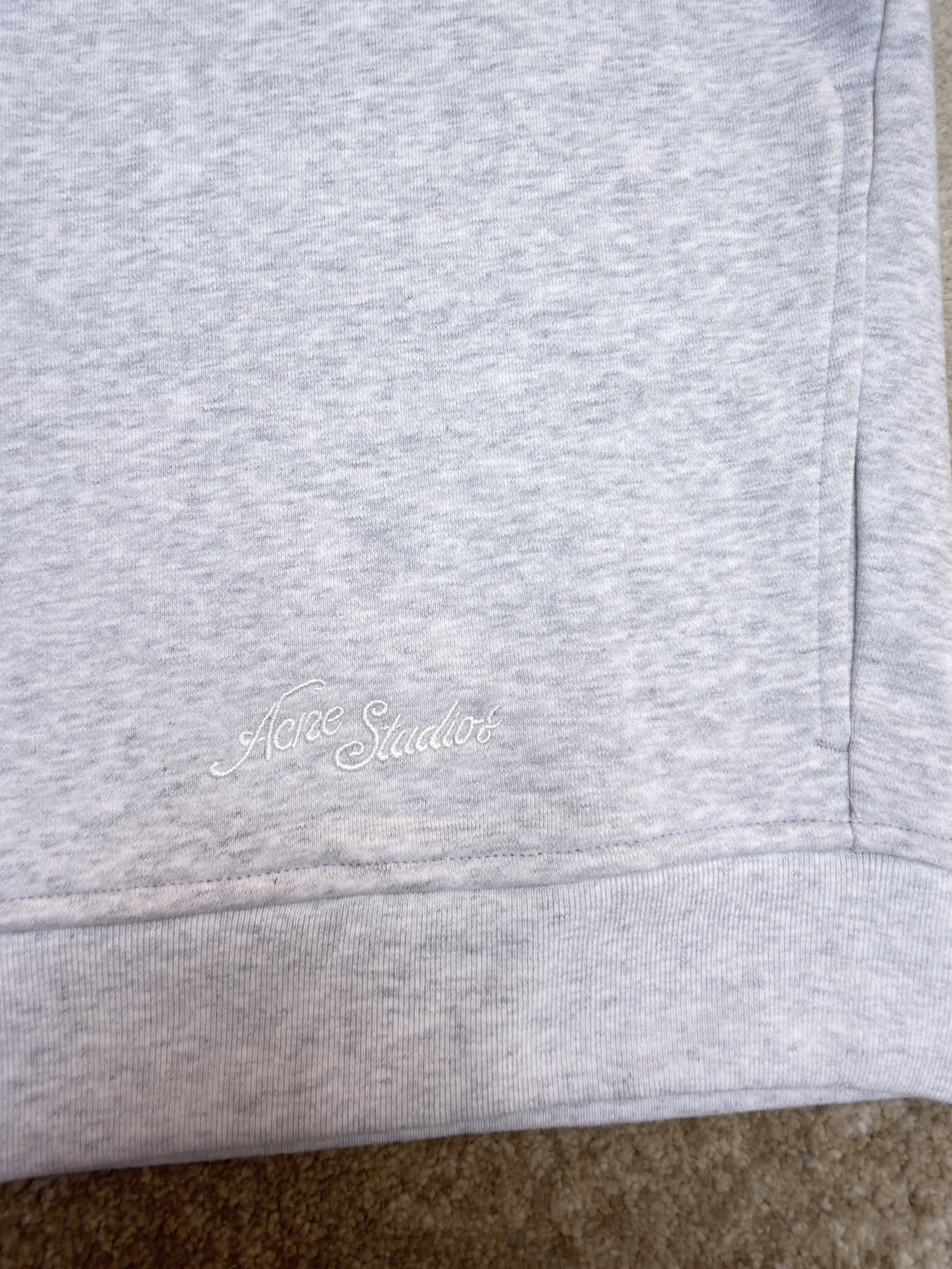 Acne Studios 后背刺绣徽标拉链立领卫衣 夹克 外套 秋冬 长袖 灰色 B0