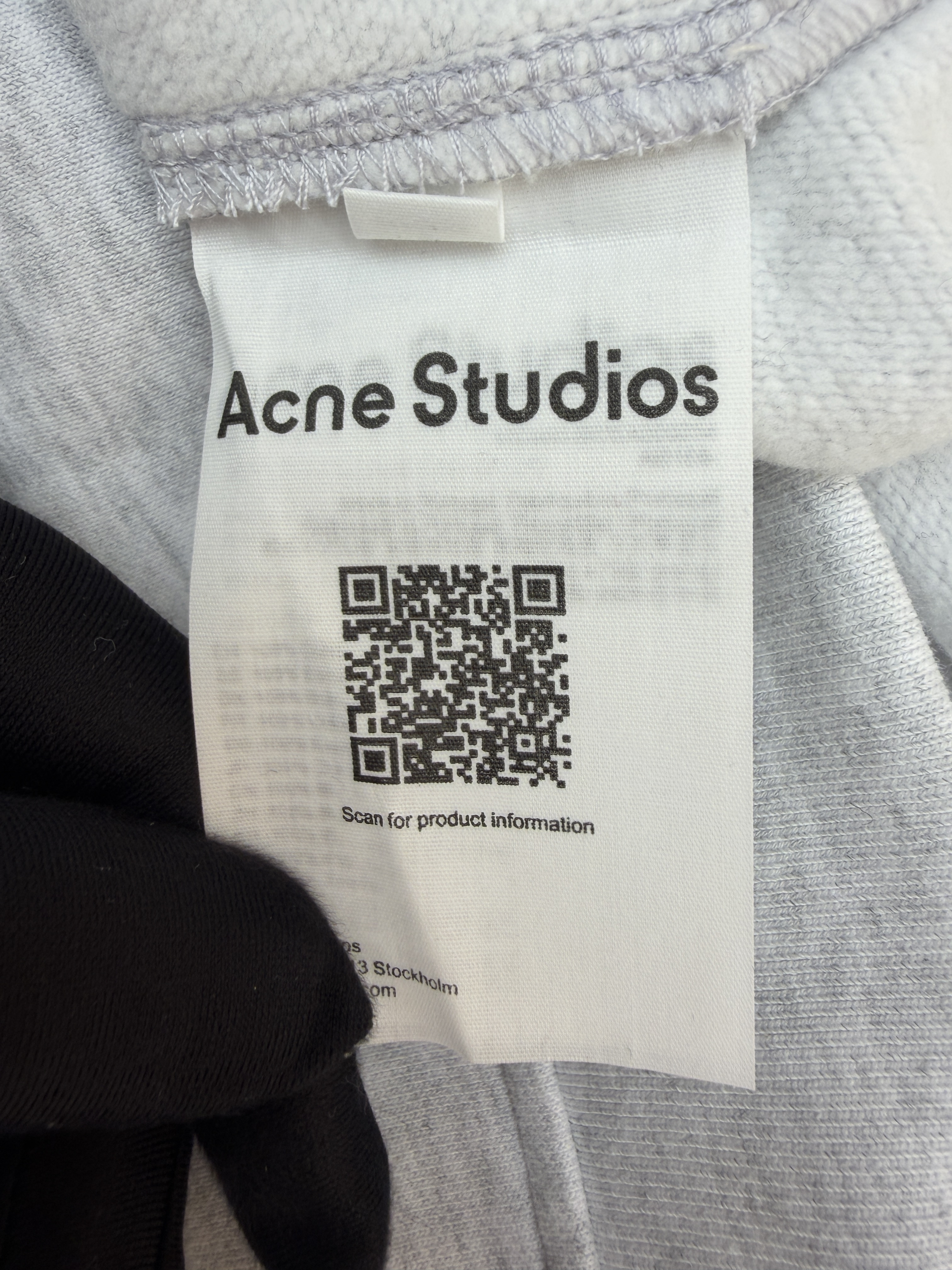 Acne Studios 后背刺绣徽标拉链立领卫衣 夹克 外套 秋冬 长袖 灰色 B0
