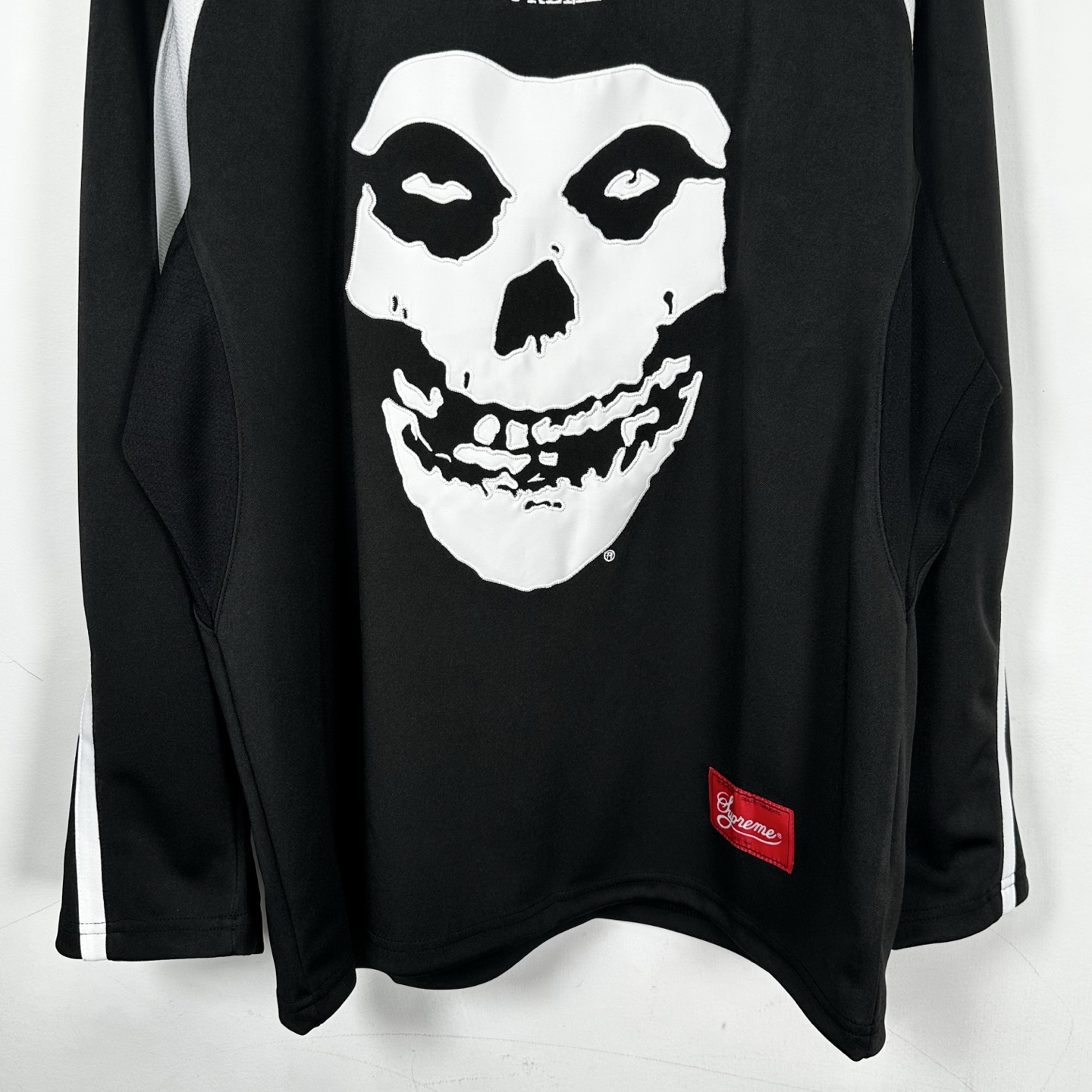 Supreme THE MISFITS 联名款 拼色骷髅冰球服 球衣 T恤 秋冬 长袖 黑色 紫色