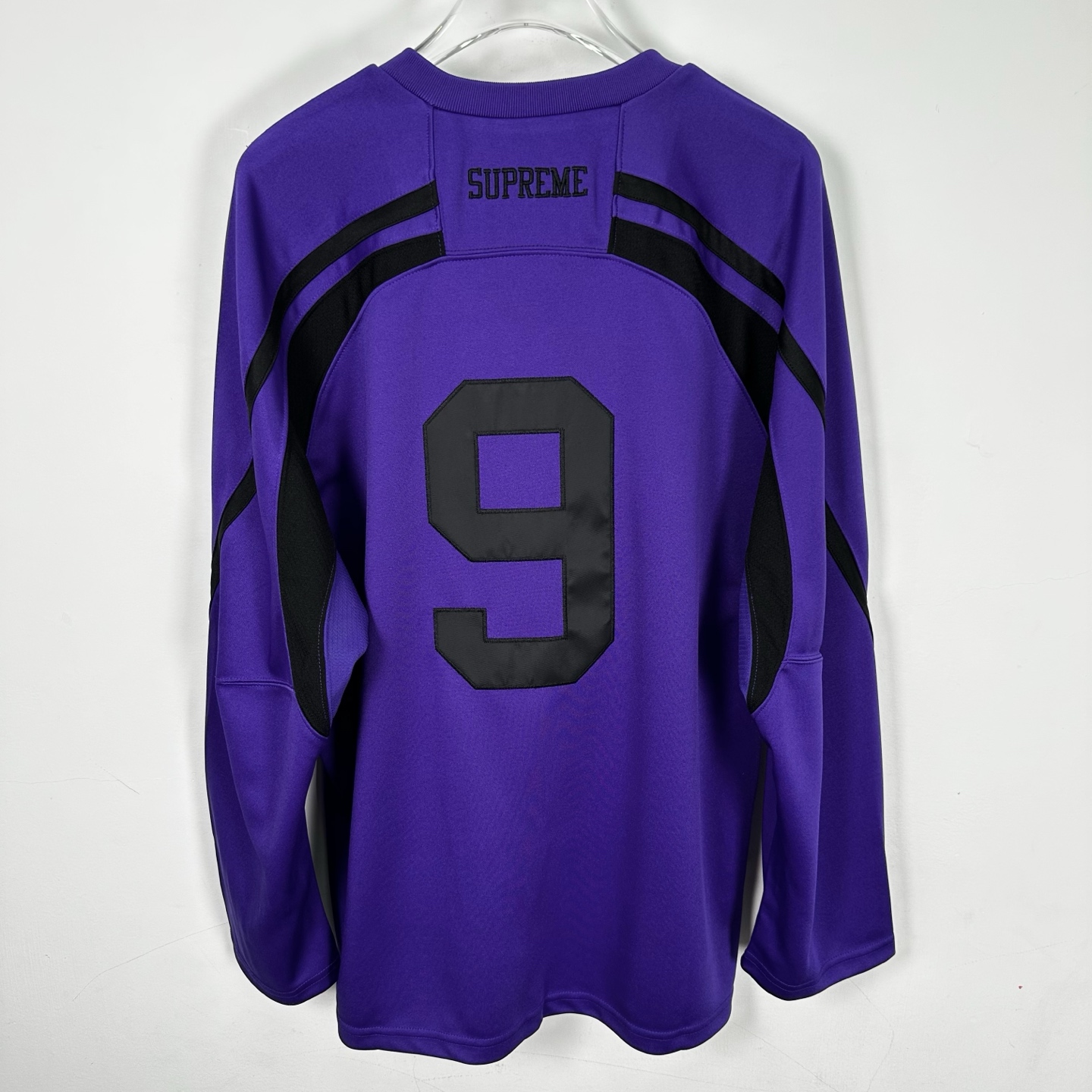 Supreme THE MISFITS 联名款 拼色骷髅冰球服 球衣 T恤 秋冬 长袖 黑色 紫色