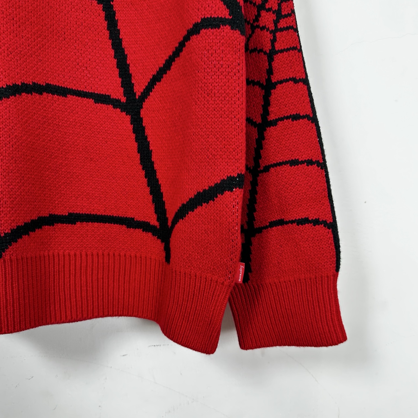 Supreme VANSON SPIDER MAN SWEATER 联名款 蜘蛛满印图案刺绣圆领毛衣 针织衫 外套 秋冬 长袖 红色 黑色 
