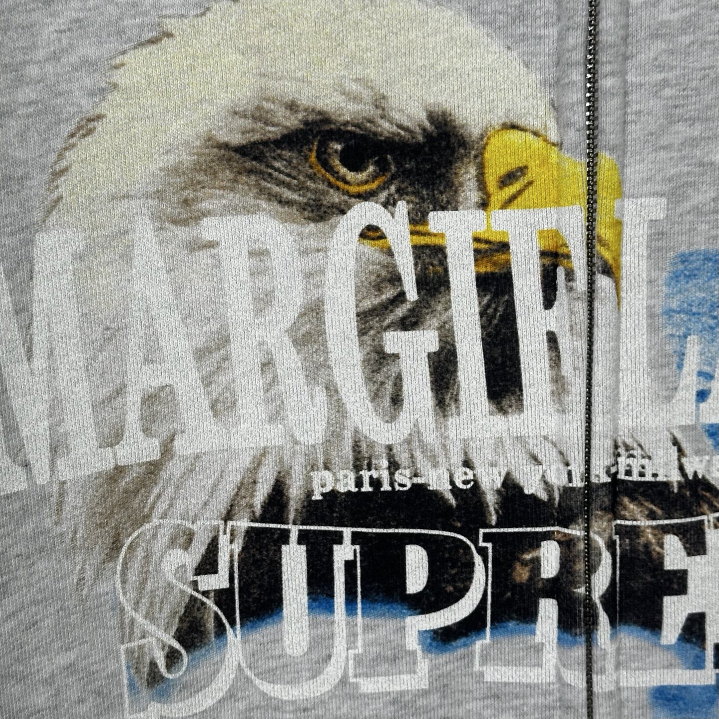 Supreme MM6 Maison Margiela 联名款 老鹰图案拉链连帽卫衣 连帽衫 外套 夹克 秋冬 长袖 灰色 黑色 紫红色