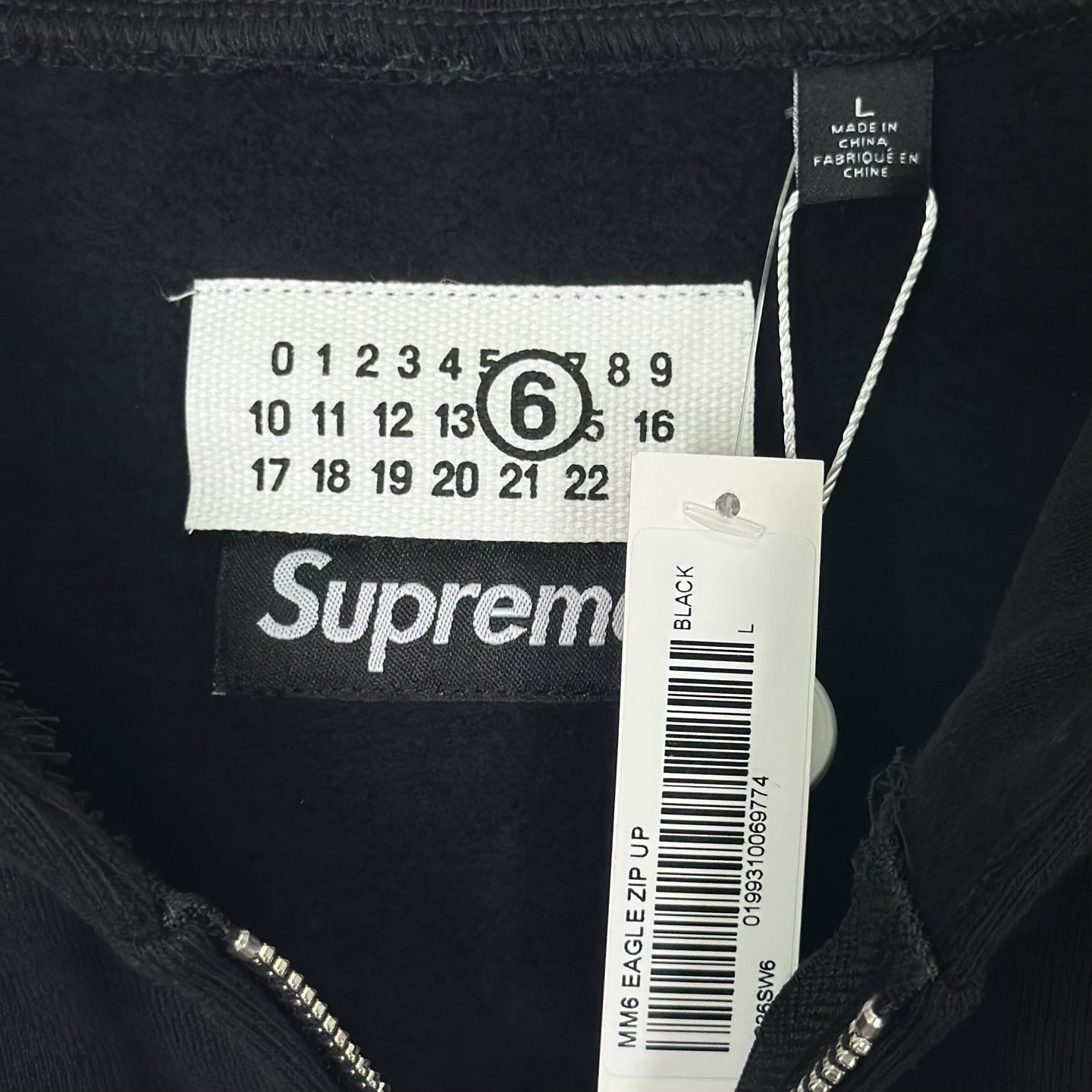 Supreme MM6 Maison Margiela 联名款 老鹰图案拉链连帽卫衣 连帽衫 外套 夹克 秋冬 长袖 灰色 黑色 紫红色