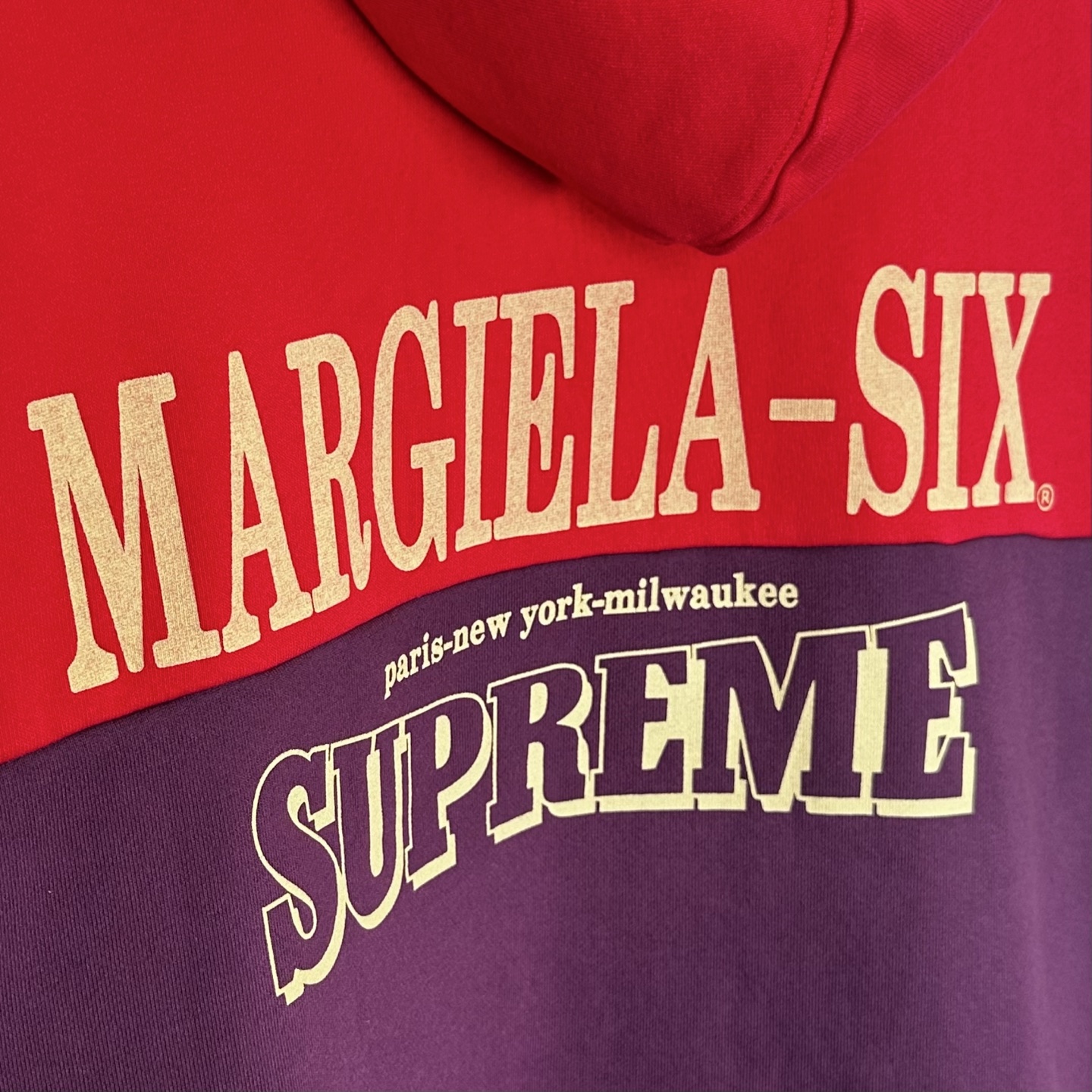 Supreme MM6 Maison Margiela 联名款 老鹰图案拉链连帽卫衣 连帽衫 外套 夹克 秋冬 长袖 灰色 黑色 紫红色