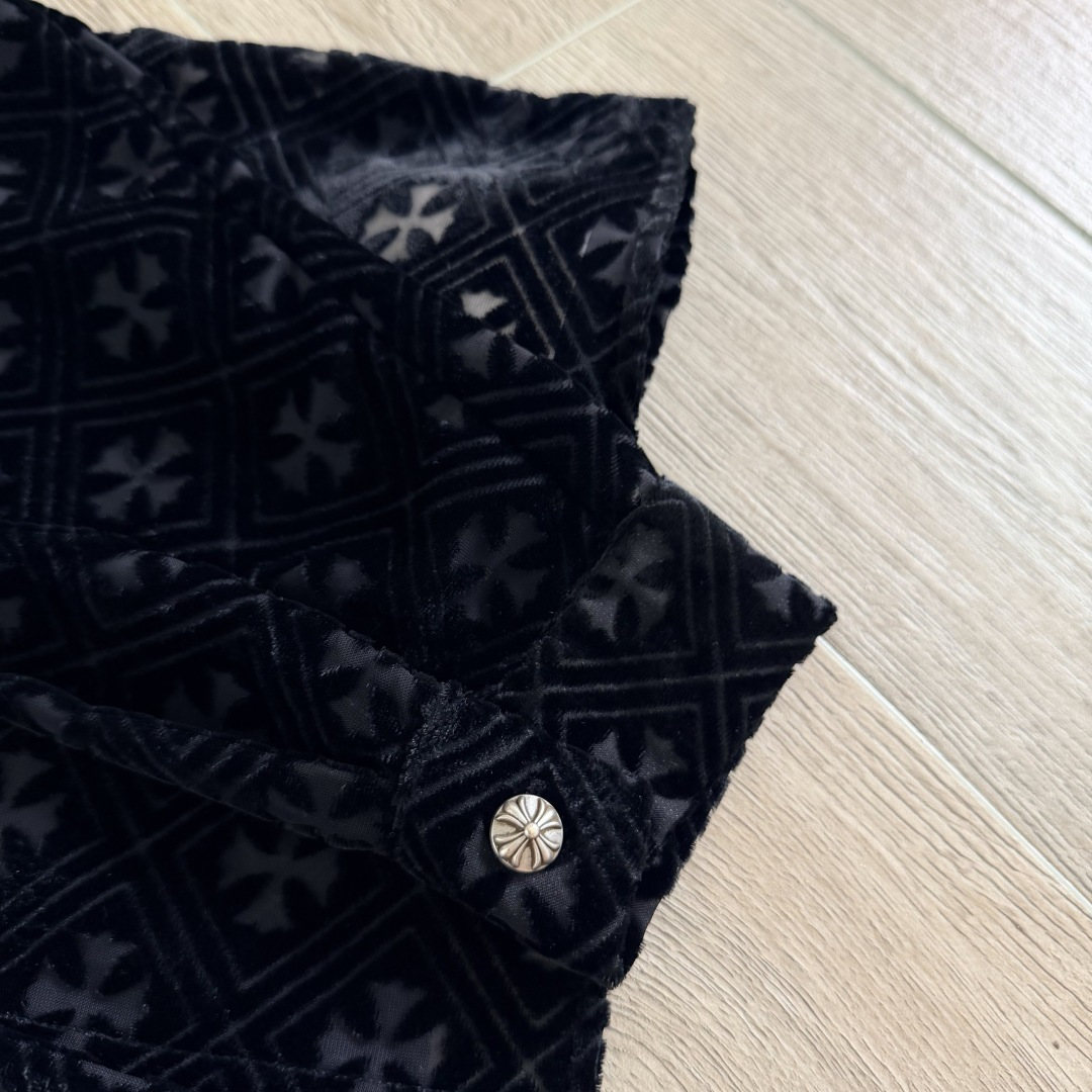 Chrome Hearts ch 克罗心  丝绒十字架镂空衬衫 女款