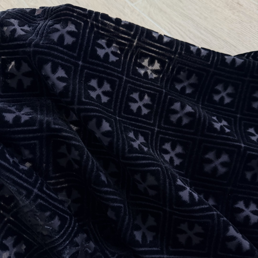 Chrome Hearts ch 克罗心  丝绒十字架镂空衬衫 女款