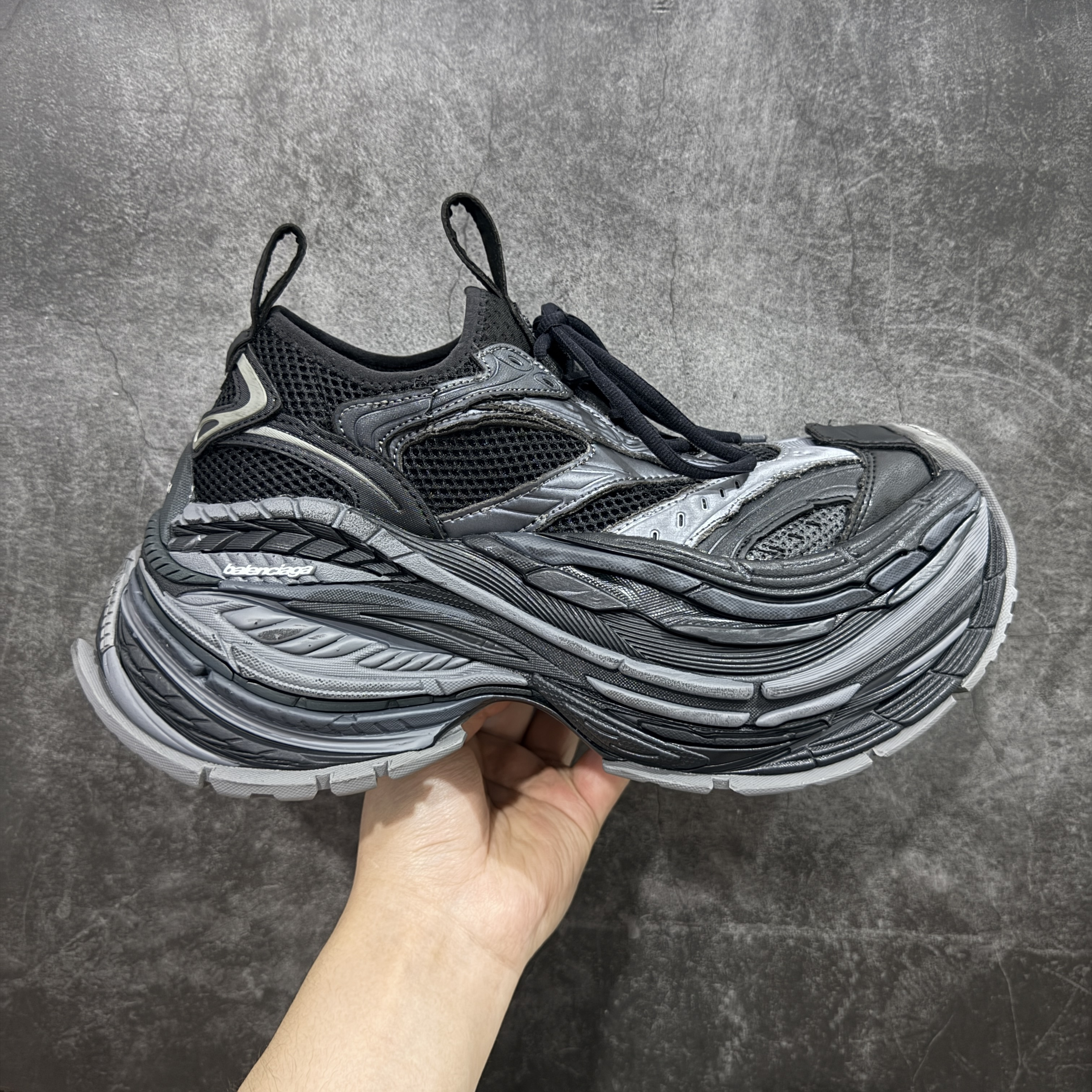 Balenciaga 16XL Platform 巴黎世家17代 老爹鞋 运动鞋 复古板鞋 休闲鞋 男鞋 女鞋 黑灰色C0-821137WPLTF1011