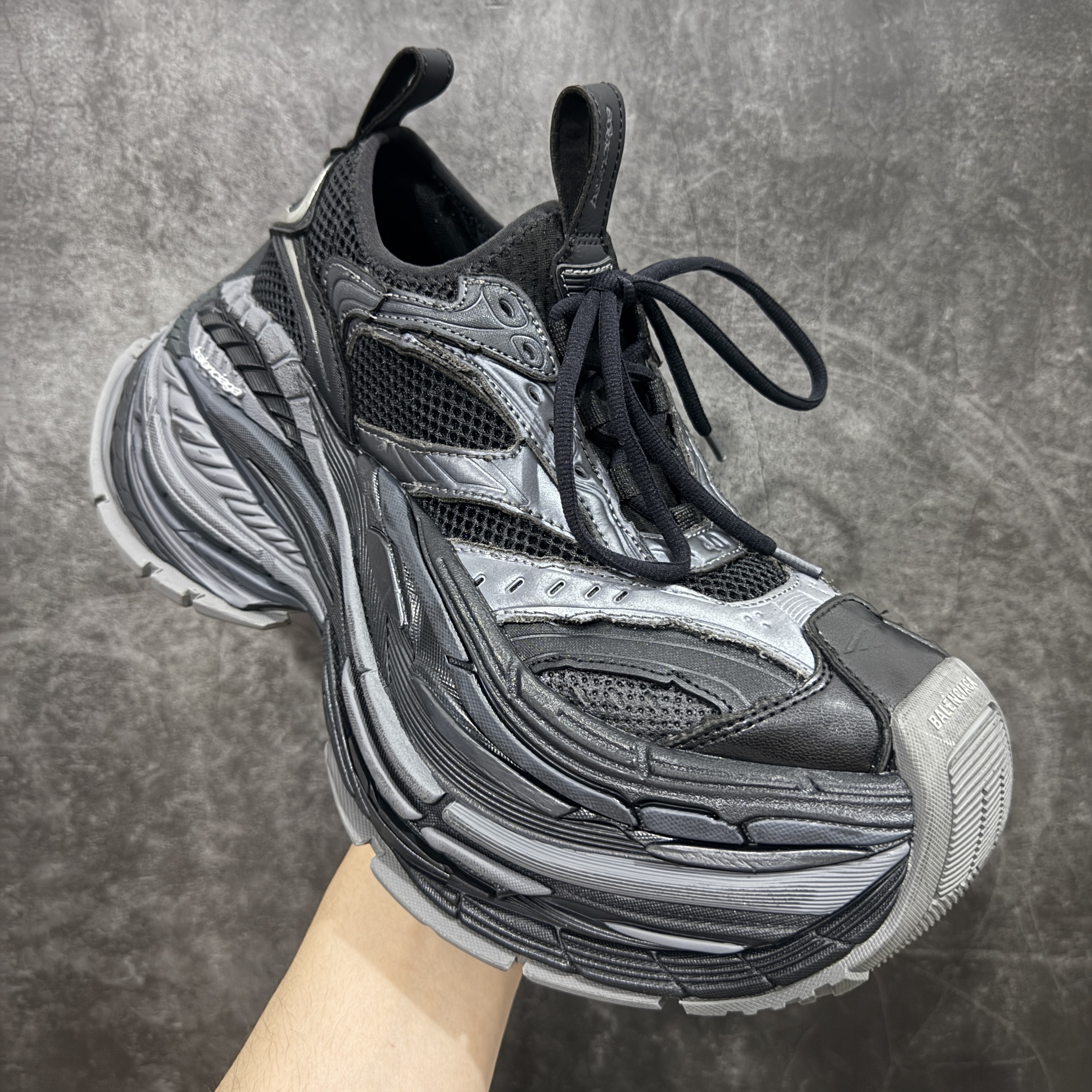Balenciaga 16XL Platform 巴黎世家17代 老爹鞋 运动鞋 复古板鞋 休闲鞋 男鞋 女鞋 黑灰色C0-821137WPLTF1011