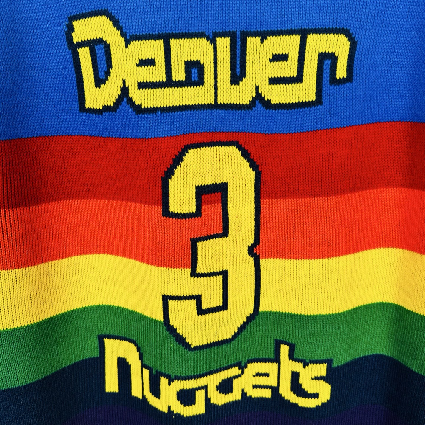 Supreme Mitchell Ness 联名款 掘金队城市天际线毛衣 针织衫 外套 秋冬 长袖 蓝色