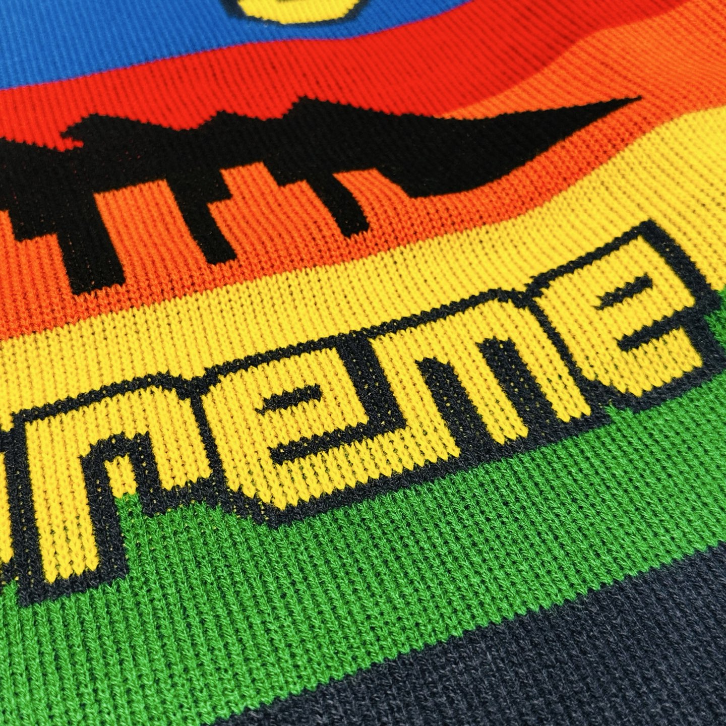 Supreme Mitchell Ness 联名款 掘金队城市天际线毛衣 针织衫 外套 秋冬 长袖 蓝色