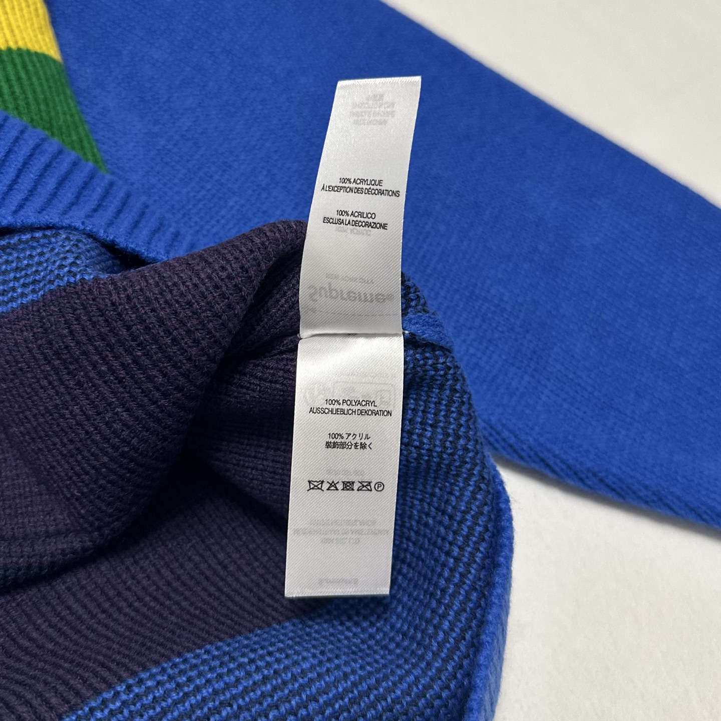 Supreme Mitchell Ness 联名款 掘金队城市天际线毛衣 针织衫 外套 秋冬 长袖 蓝色