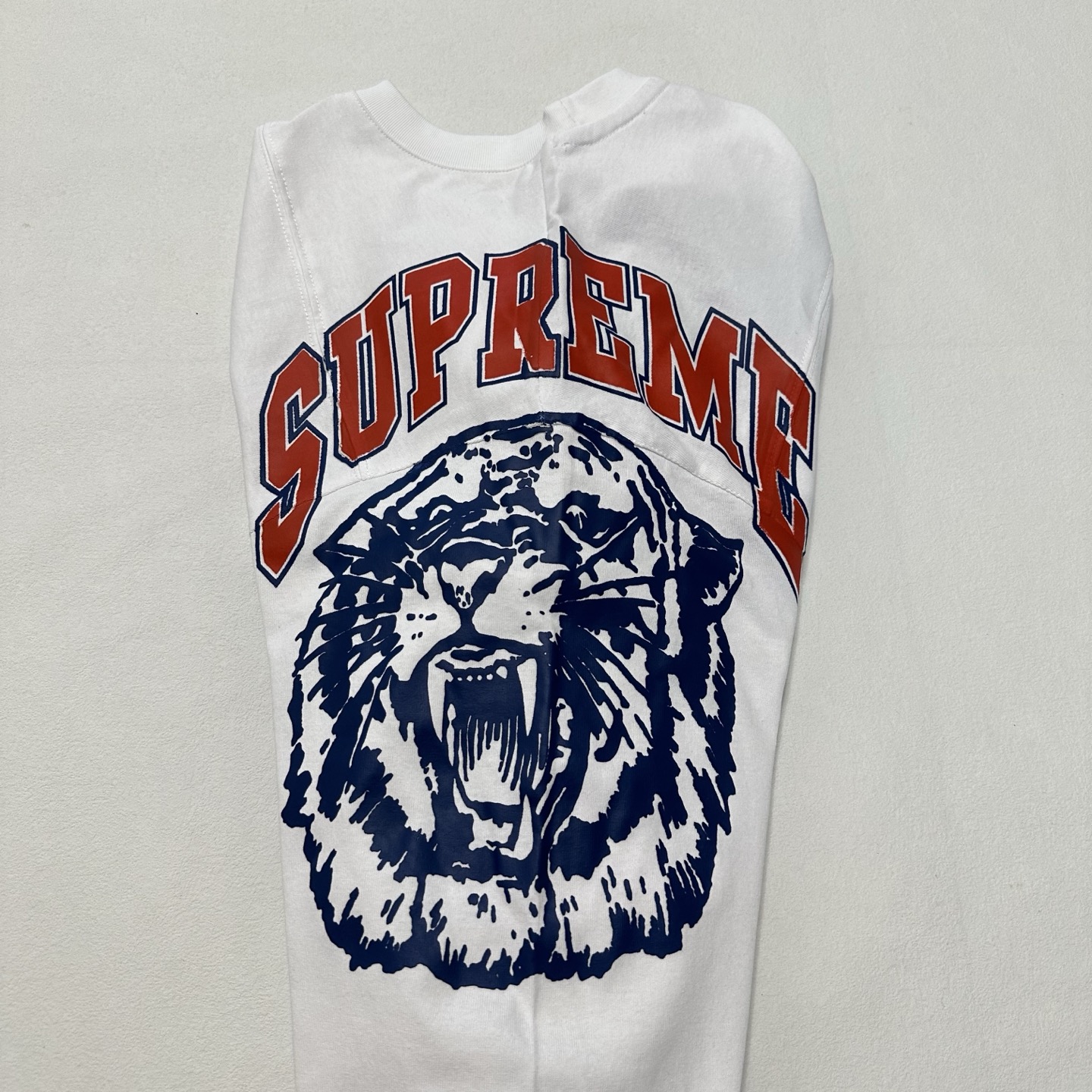 Supreme 虎头数字66足球长袖T恤 黑色 白色