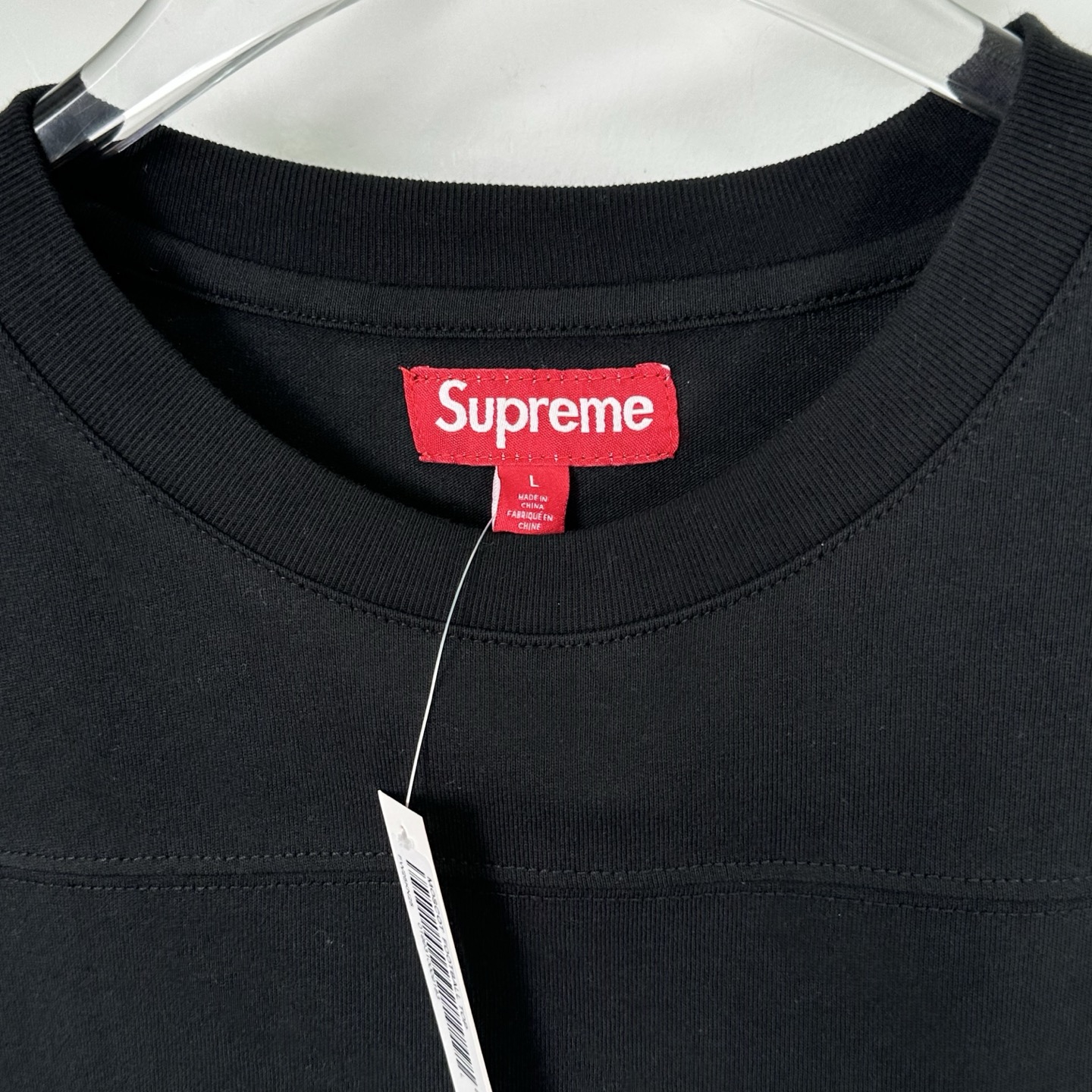 Supreme 虎头数字66足球长袖T恤 黑色 白色
