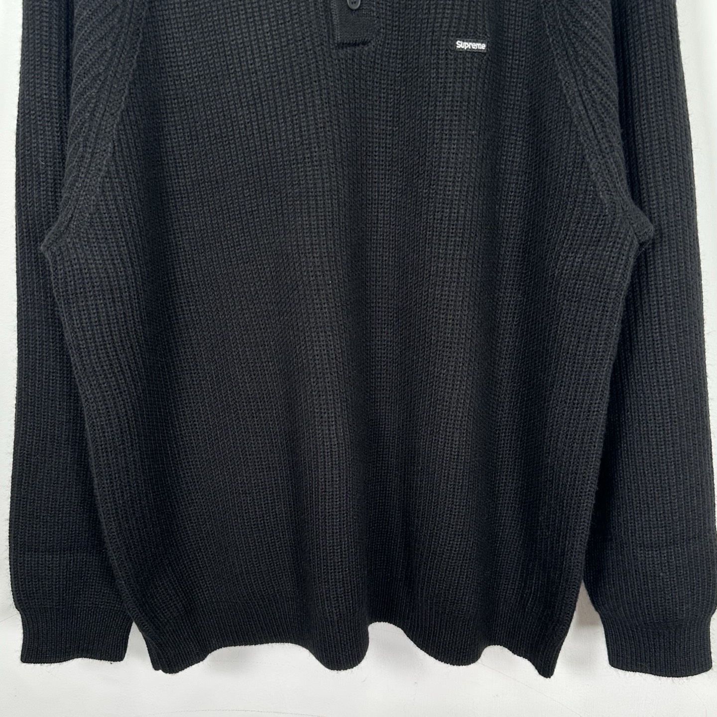 Supreme 刺绣徽标针织Polo衫毛衣 针织衫 外套 秋冬 长袖 黑色 粉色 迷彩