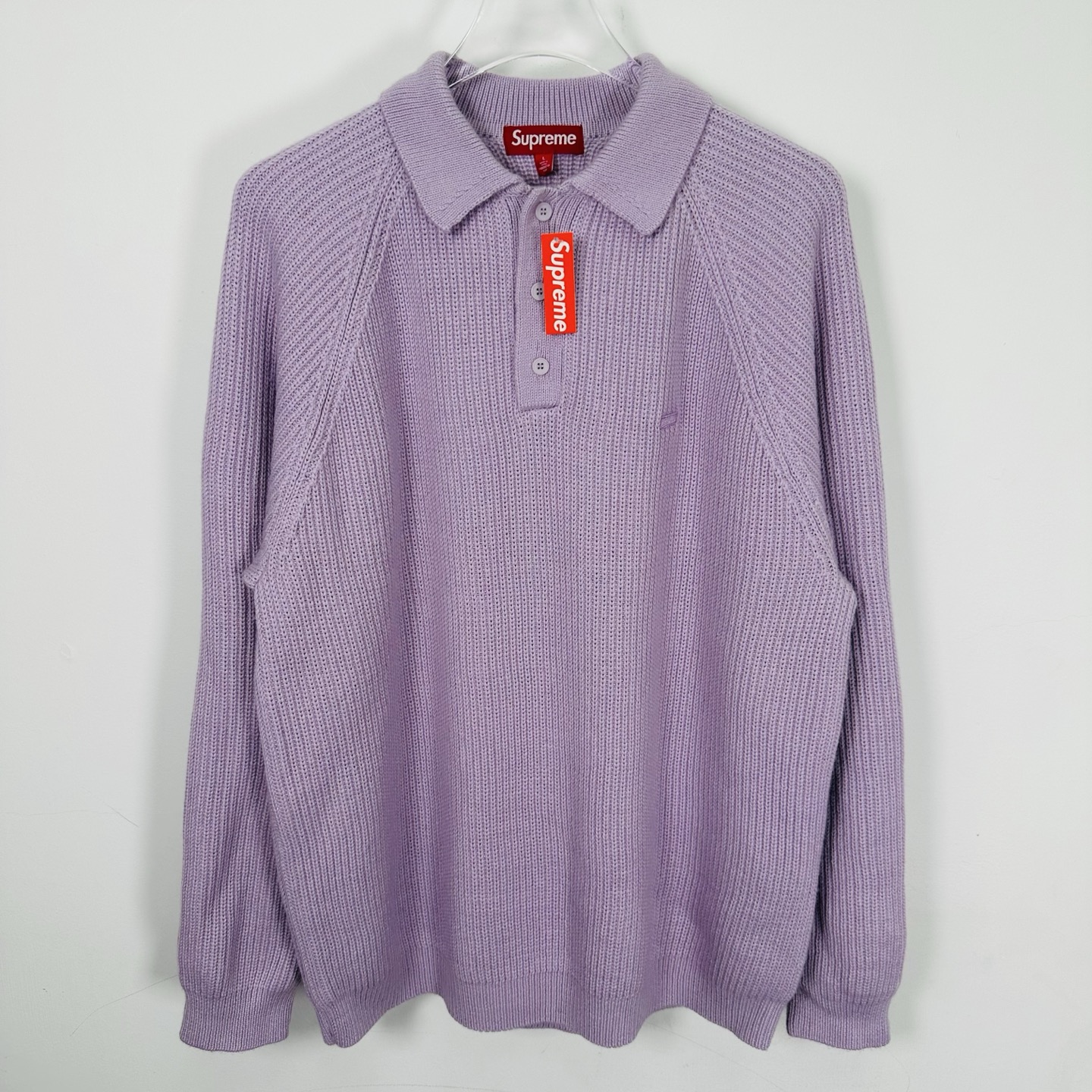 Supreme 刺绣徽标针织Polo衫毛衣 针织衫 外套 秋冬 长袖 黑色 粉色 迷彩