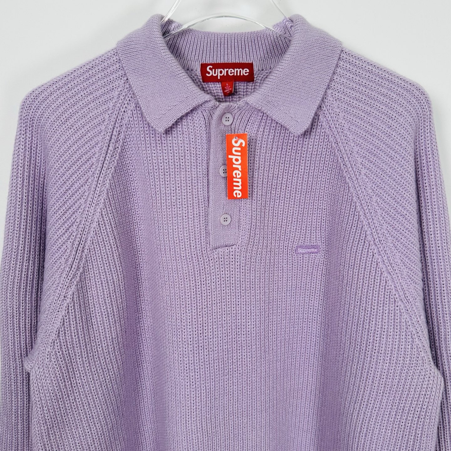 Supreme 刺绣徽标针织Polo衫毛衣 针织衫 外套 秋冬 长袖 黑色 粉色 迷彩