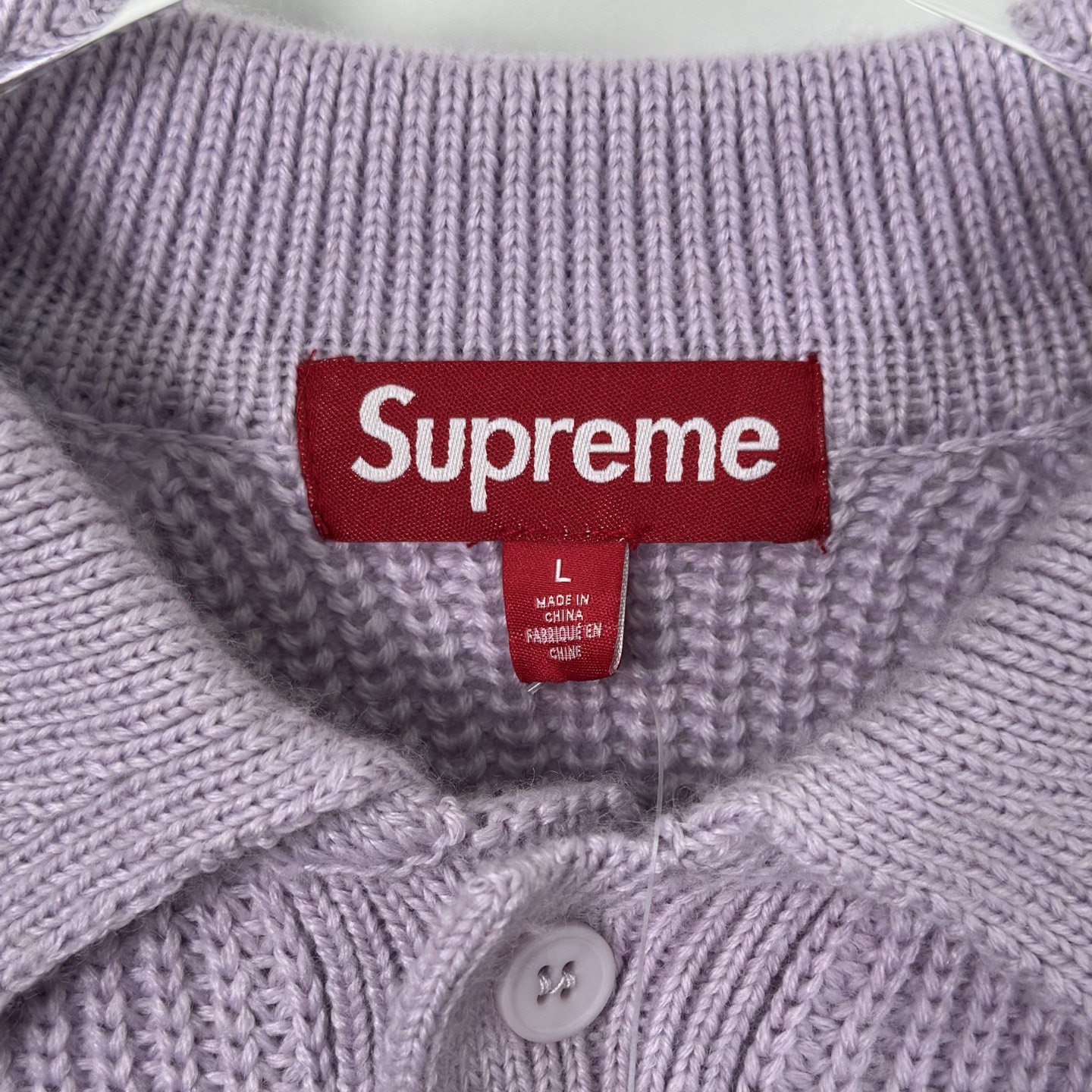 Supreme 刺绣徽标针织Polo衫毛衣 针织衫 外套 秋冬 长袖 黑色 粉色 迷彩
