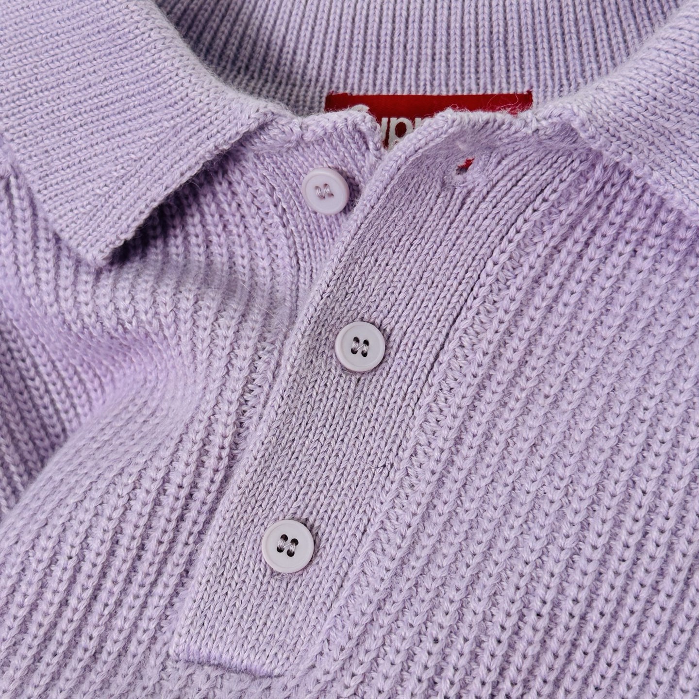 Supreme 刺绣徽标针织Polo衫毛衣 针织衫 外套 秋冬 长袖 黑色 粉色 迷彩