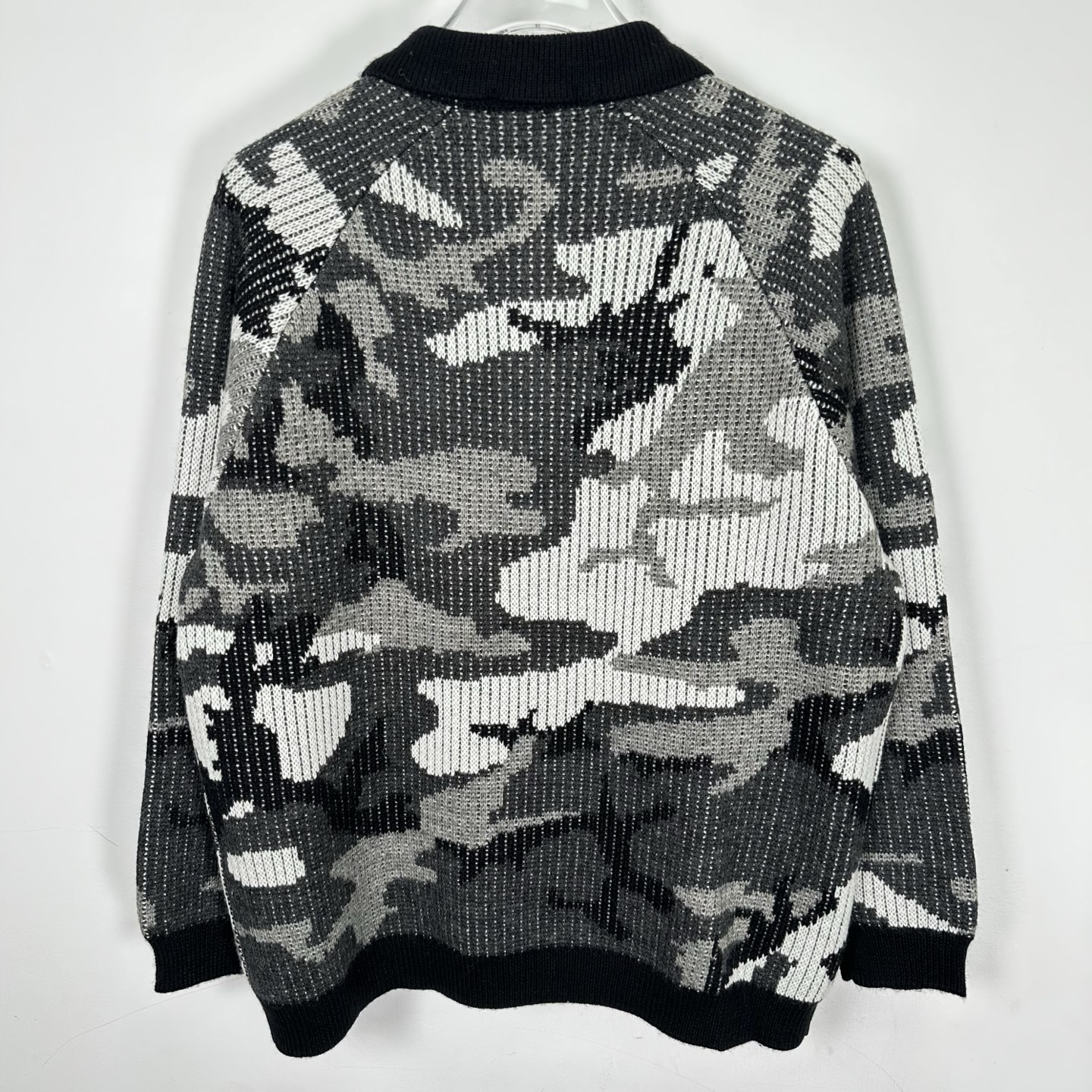 Supreme 刺绣徽标针织Polo衫毛衣 针织衫 外套 秋冬 长袖 黑色 粉色 迷彩