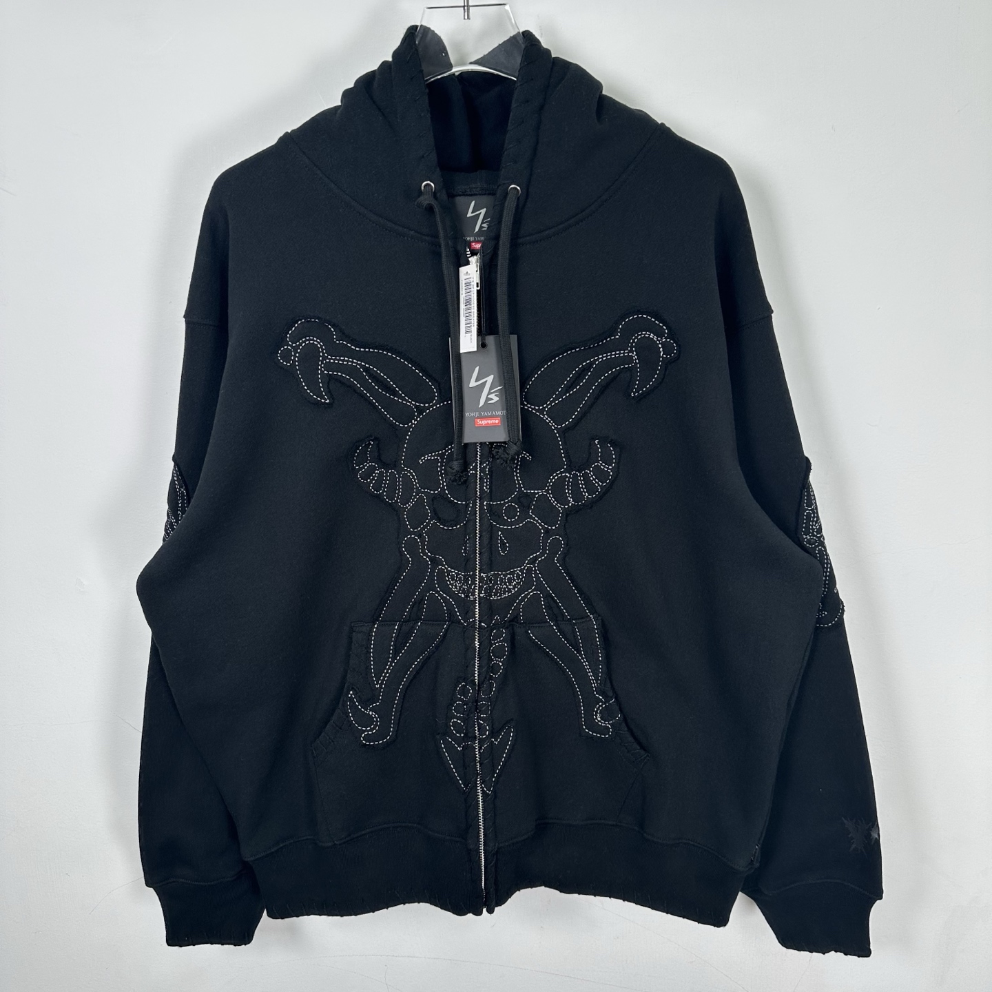 Supreme Y'S BY YOHJI YAMAMOTO 山本耀司 联名款 魔鬼拉链连帽卫衣 连帽衫 外套 夹克 秋冬 长袖 浅杏色 黑色