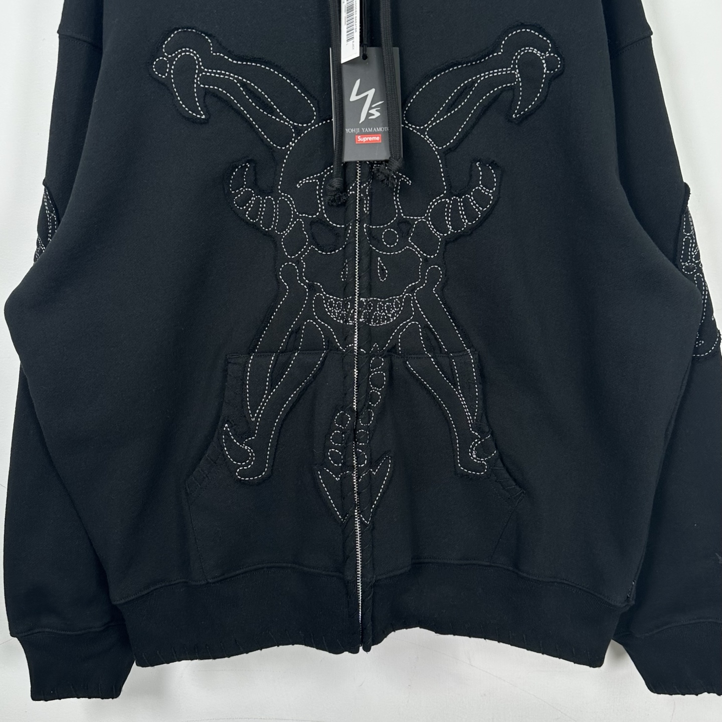 Supreme Y'S BY YOHJI YAMAMOTO 山本耀司 联名款 魔鬼拉链连帽卫衣 连帽衫 外套 夹克 秋冬 长袖 浅杏色 黑色