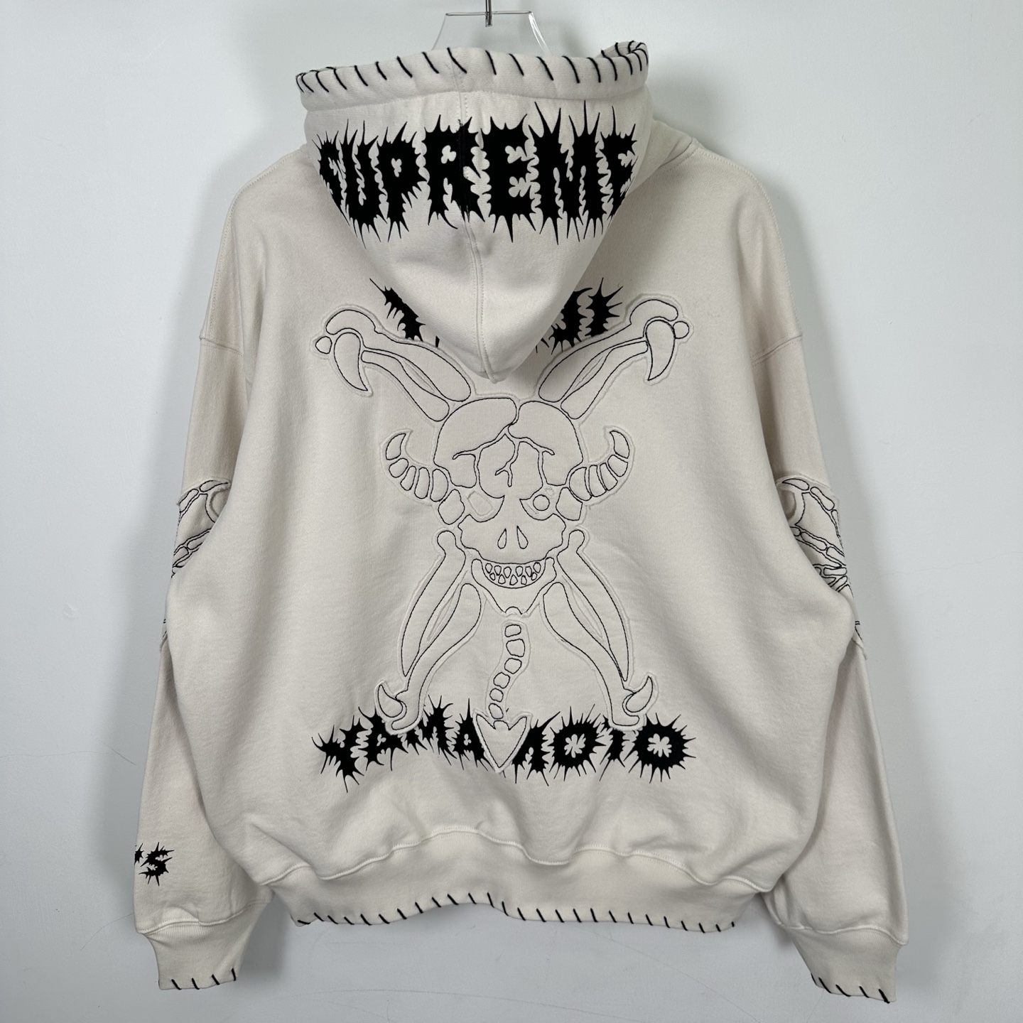 Supreme Y'S BY YOHJI YAMAMOTO 山本耀司 联名款 魔鬼拉链连帽卫衣 连帽衫 外套 夹克 秋冬 长袖 浅杏色 黑色