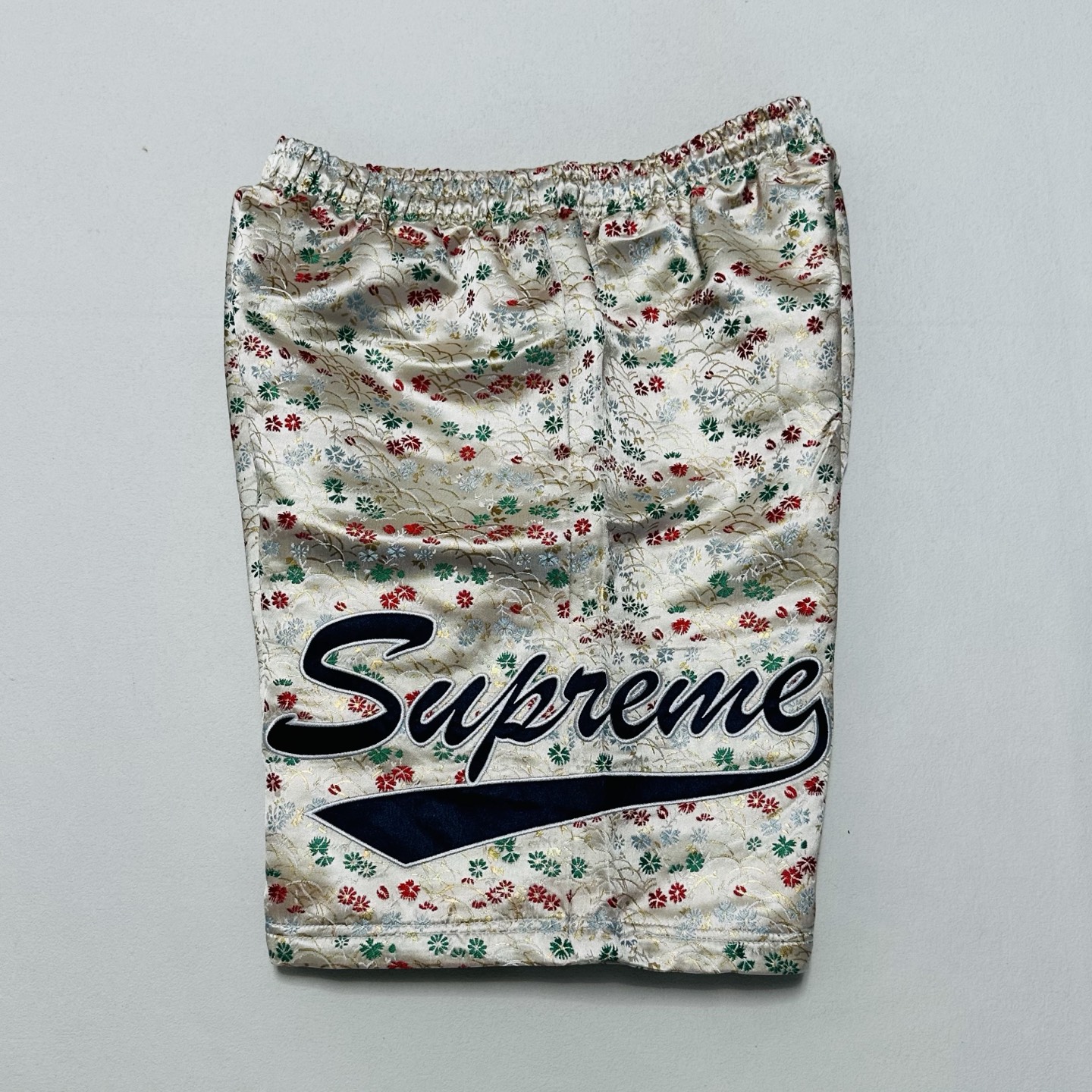 Supreme 花卉提花运动短裤 裤子 休闲裤 五分裤 黑色 白色 蓝色