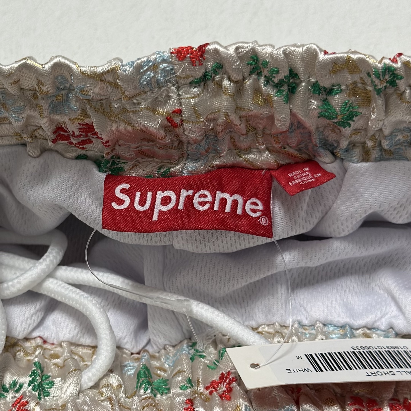 Supreme 花卉提花运动短裤 裤子 休闲裤 五分裤 黑色 白色 蓝色