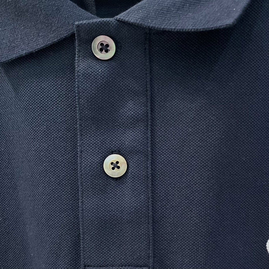 AMIPARIS Ami 白色小爱心刺绣Polo衫 短袖 T恤 男女同款 夏季 藏蓝色