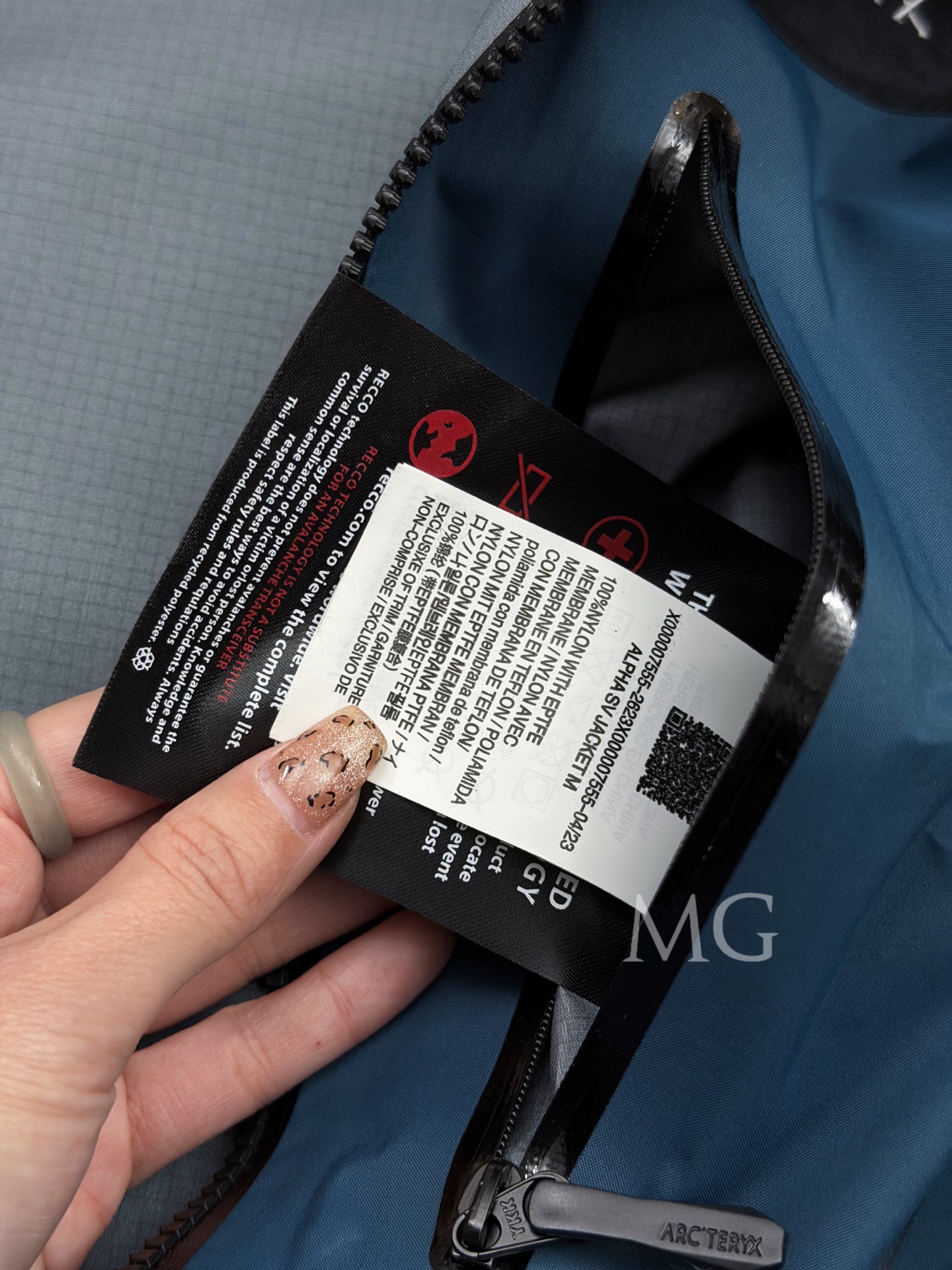 G95台州 Arcteryx 始祖鸟 ALPHA SV JACKET第8代 GTX-PRO 硬壳轻薄 徒步 透气防水防风 冲锋衣 男款 蓝色 B5-X000009989
