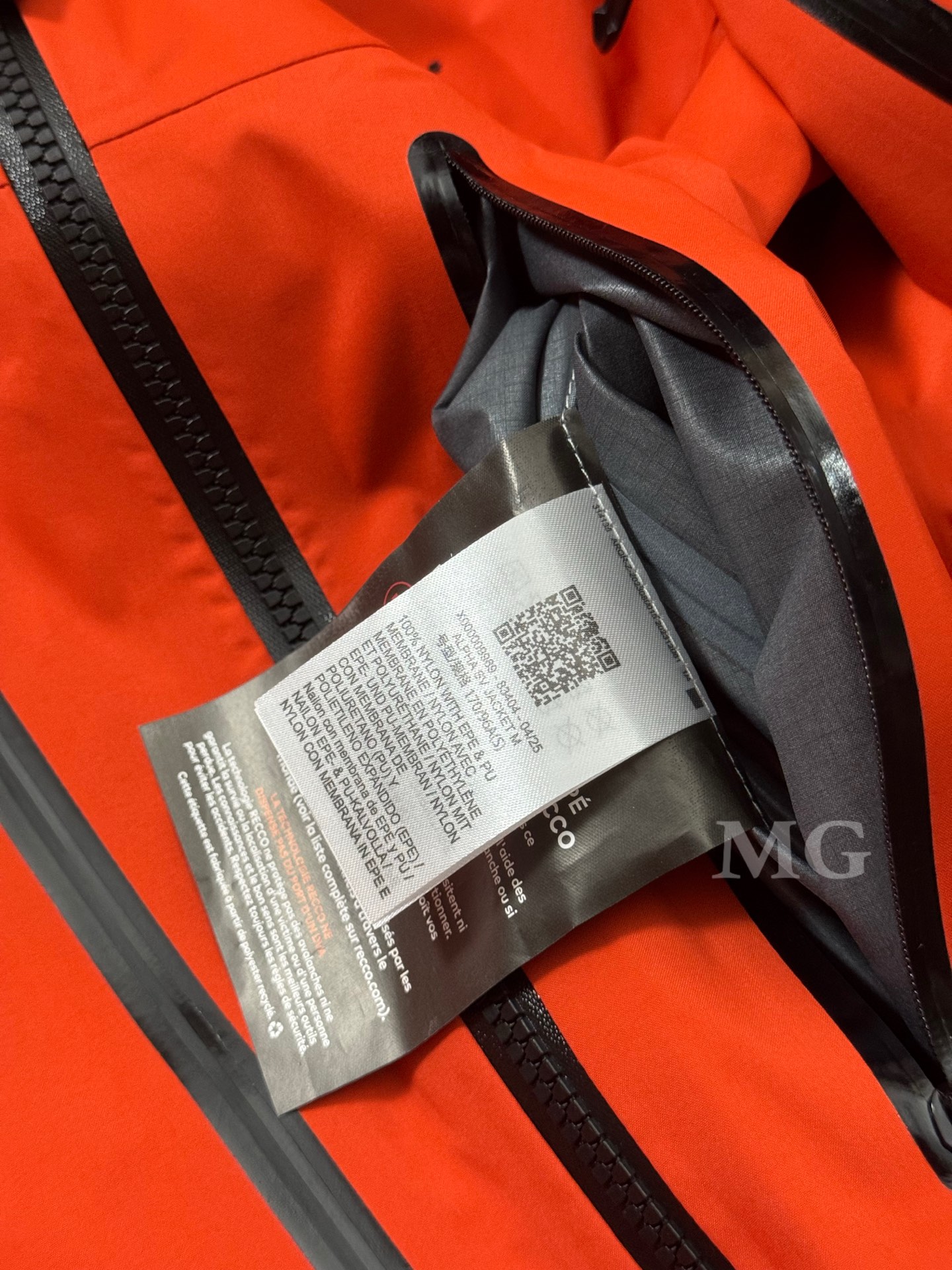 G95台州 Arcteryx 始祖鸟 ALPHA SV JACKET第8代 GTX-PRO 硬壳轻薄 徒步 透气防水防风 冲锋衣 男款 橙色 B5-X000009989