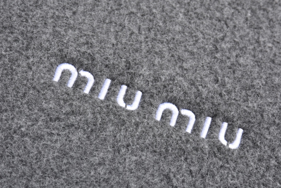 MIU MIU 缪缪 毛呢立领拉链夹克 外套 长袖 灰色 B5 MJL042-15V3-F0031-S-OOO