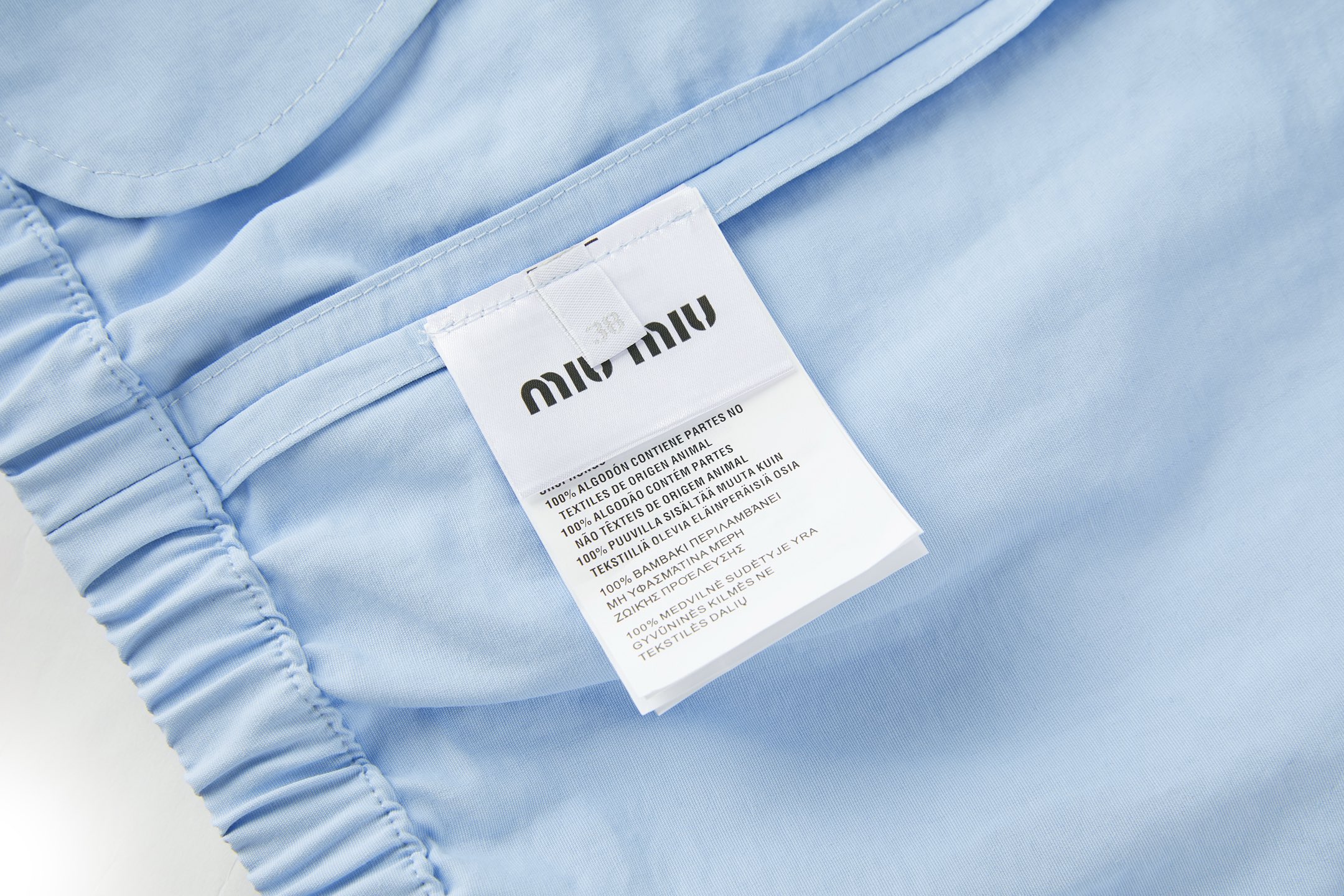 MIU MIU 缪缪 字母刺绣标识拉链夹克 外套 秋冬 长袖 蓝色 C0