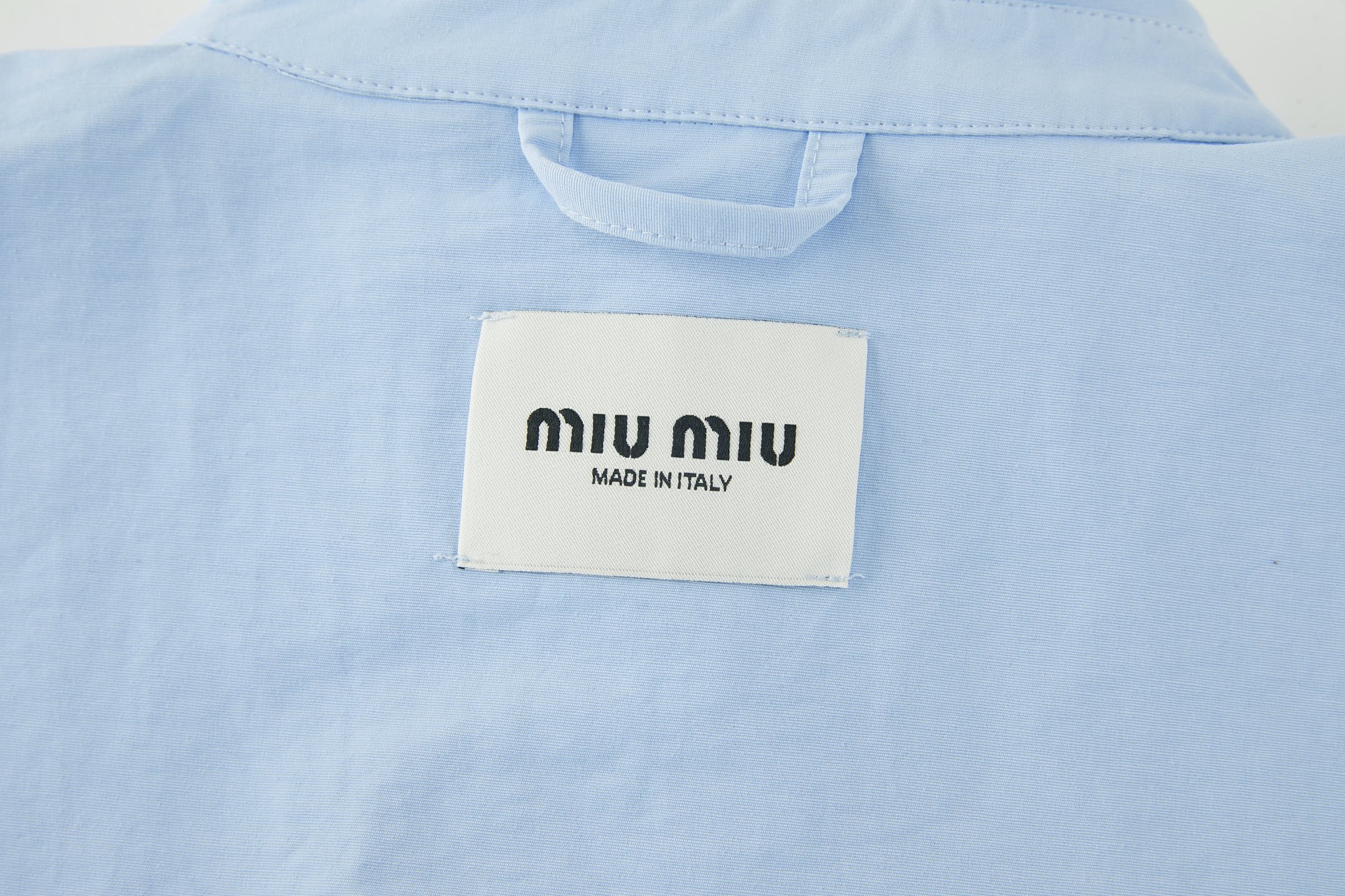 MIU MIU 缪缪 字母刺绣标识拉链夹克 外套 秋冬 长袖 蓝色 C0