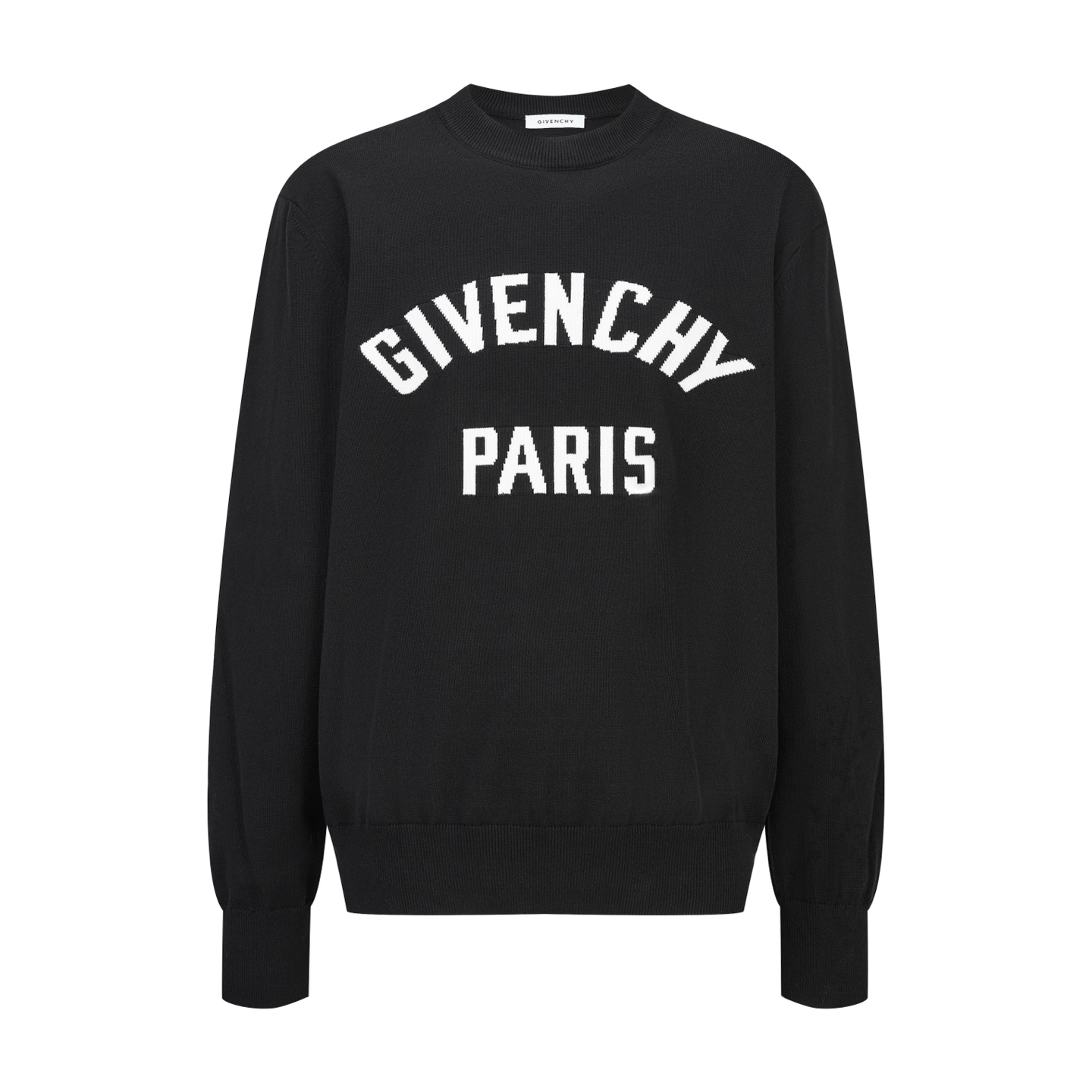 Givenchy 纪梵希 提花标识圆领针织毛衣 针织衫 长袖 秋冬 黑色 B0
