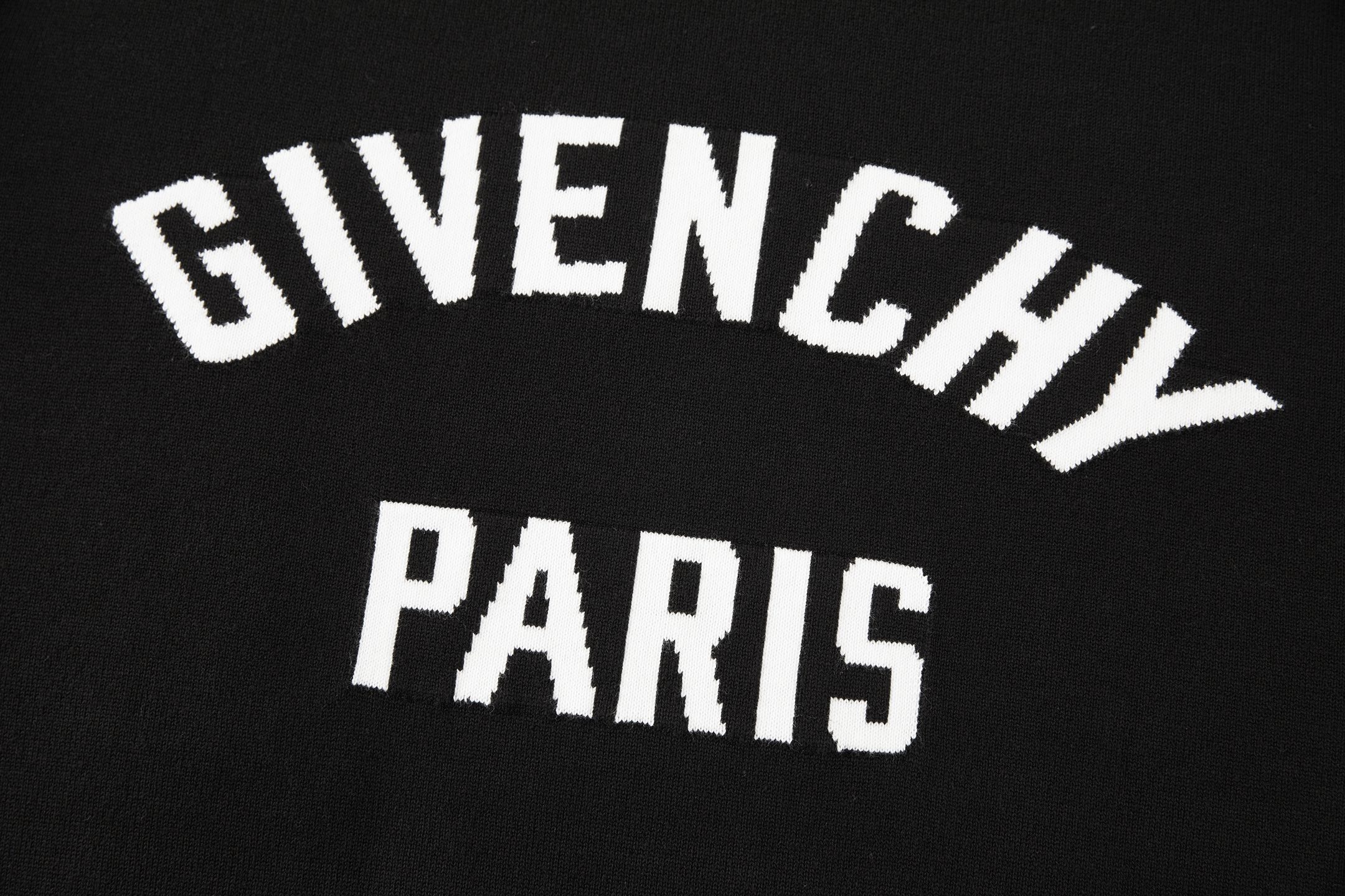 Givenchy 纪梵希 提花标识圆领针织毛衣 针织衫 长袖 秋冬 黑色 B0