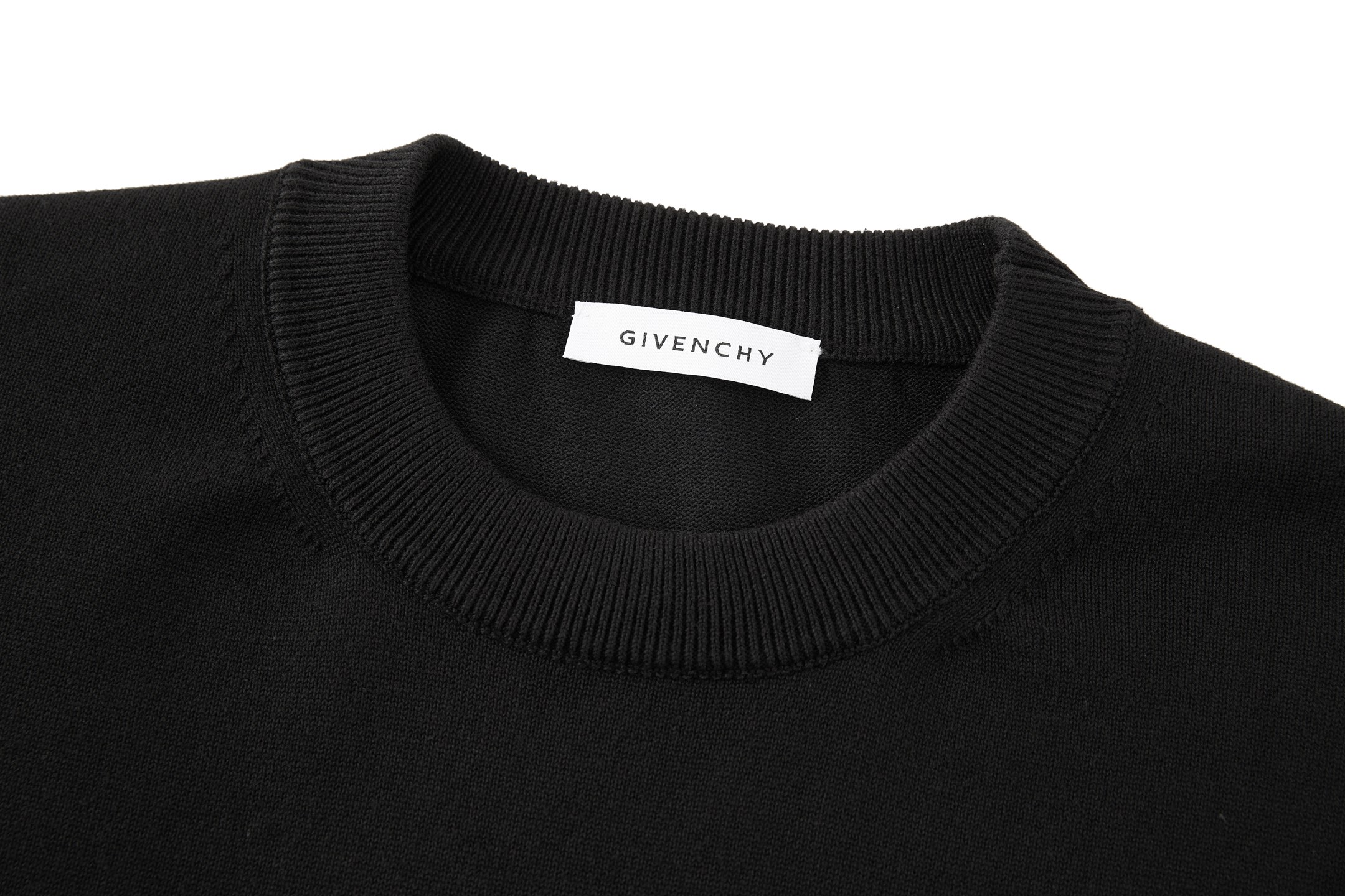 Givenchy 纪梵希 提花标识圆领针织毛衣 针织衫 长袖 秋冬 黑色 B0