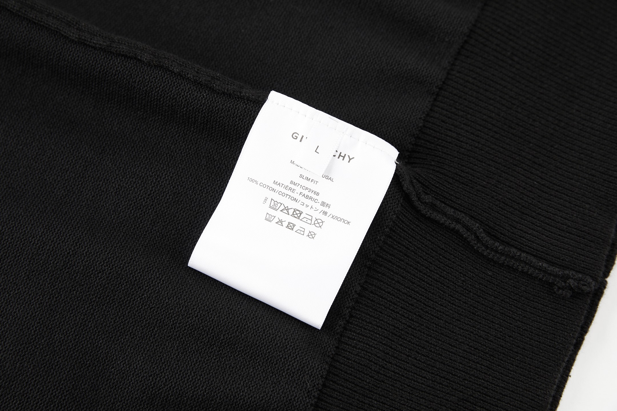 Givenchy 纪梵希 提花标识圆领针织毛衣 针织衫 长袖 秋冬 黑色 B0