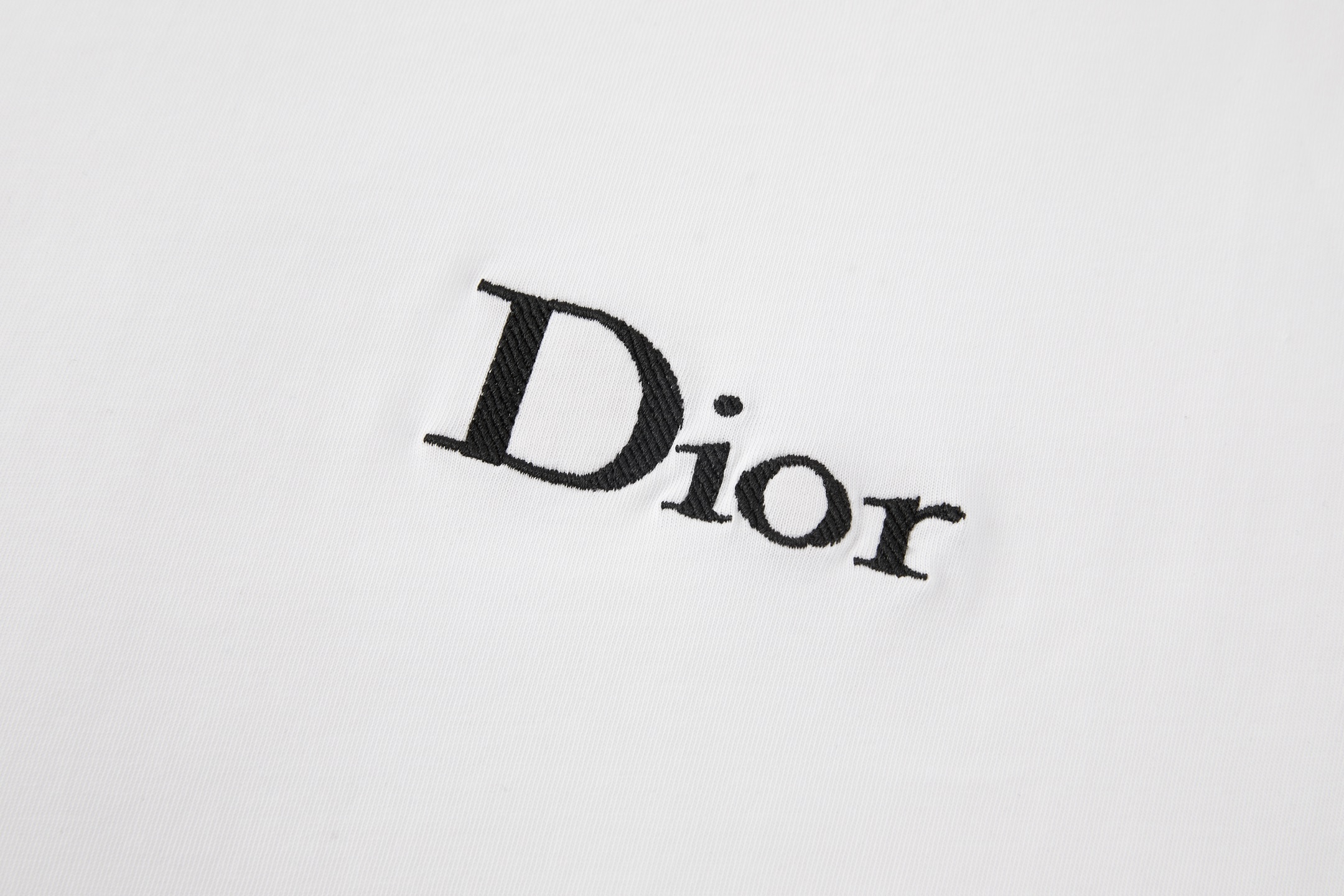 DIOR 迪奥 字母刺绣标识圆领T恤 打底衫 长袖 白色 黑色 A2