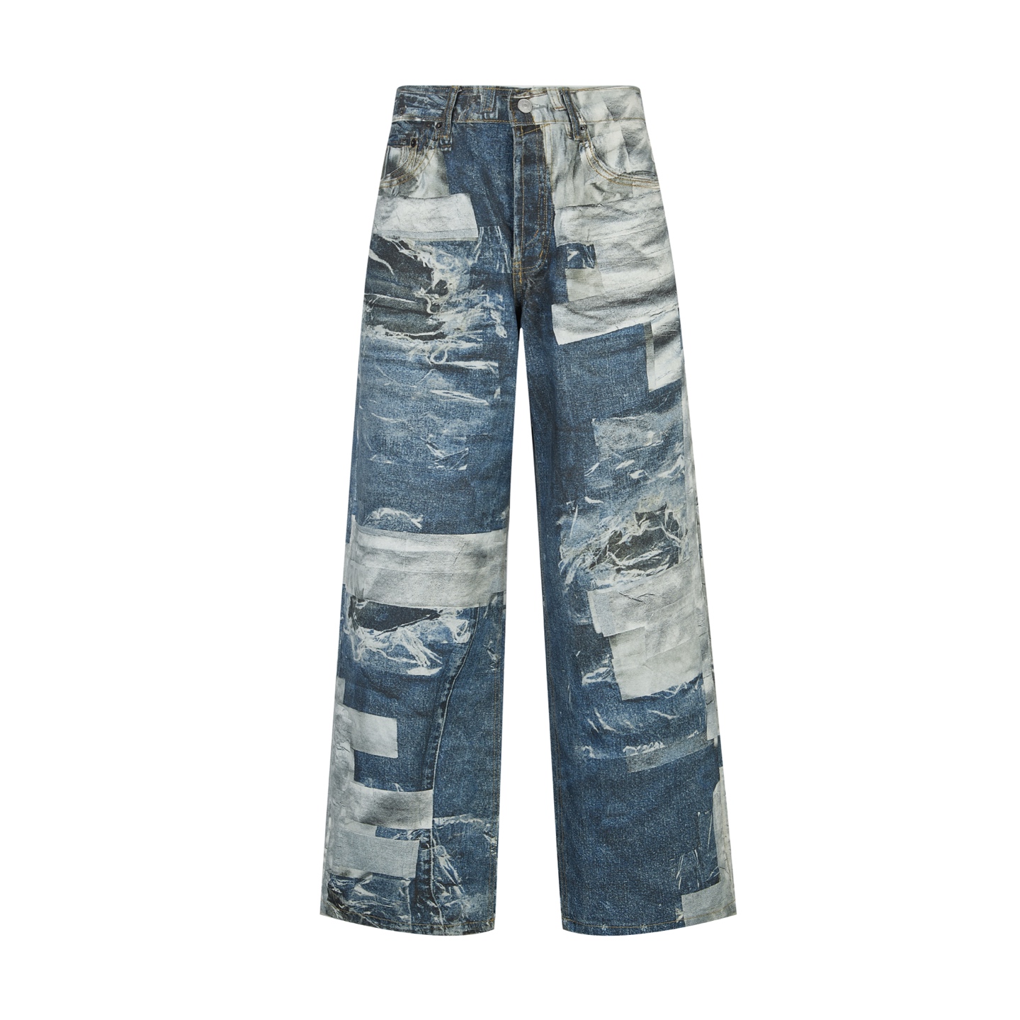 Acne Studios 错视印花系列牛仔裤 长裤 裤子 蓝色 B0 