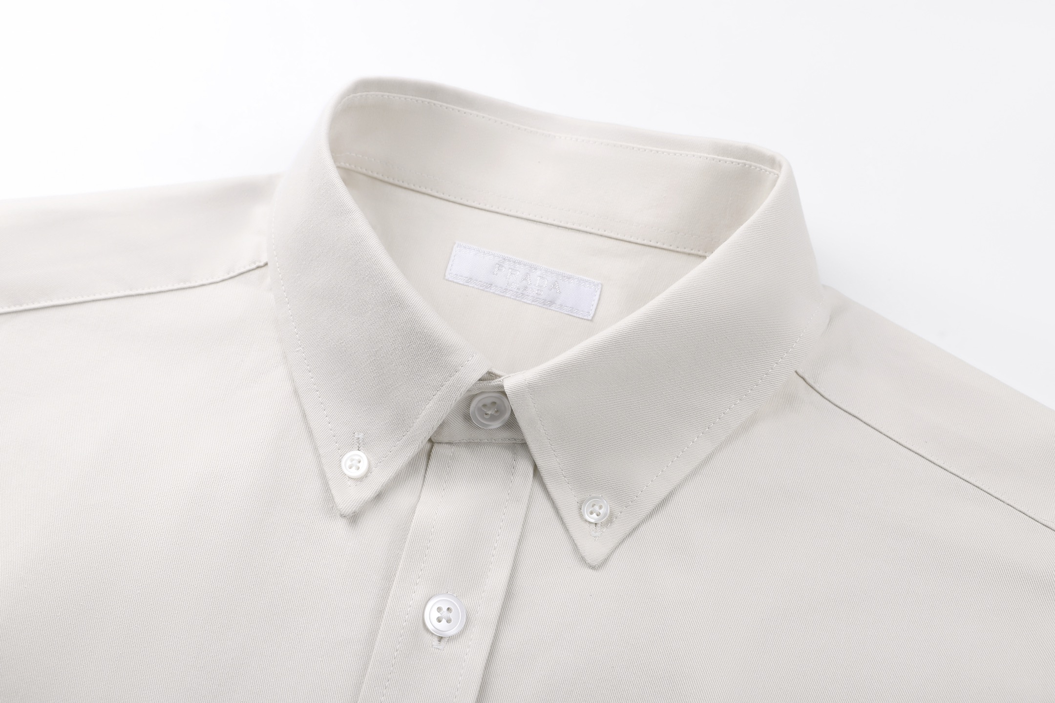 PRADA 普拉达 翻领徽标logo刺绣衬衫 长袖 外套 B0