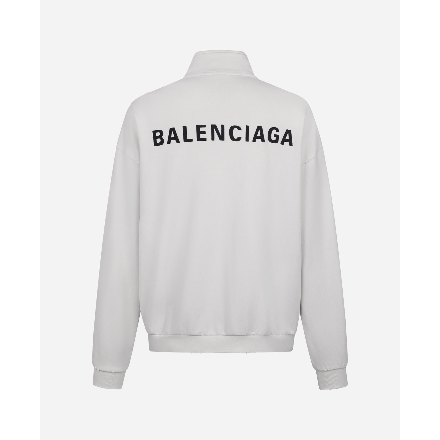 Balenciaga 巴黎世家 刺绣logo拉链立领夹克 外套 卫衣 长袖 秋冬 白色 B0