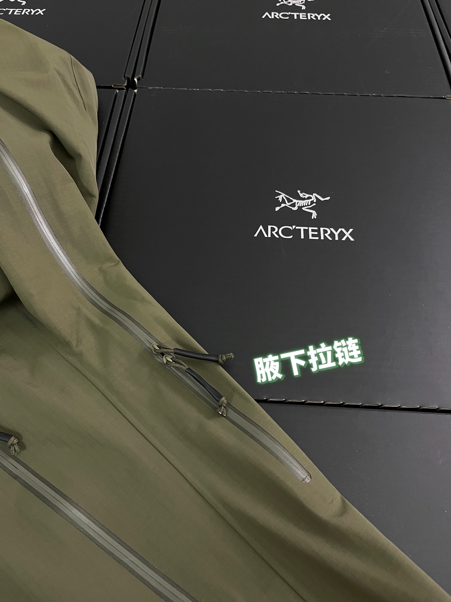 G06台州 Arcteryx 始祖鸟ALPHA JACKET GEN2 GTX 军鸟硬壳轻薄 徒步 透气防水防风 冲锋衣 男款橄榄绿 B5-18863