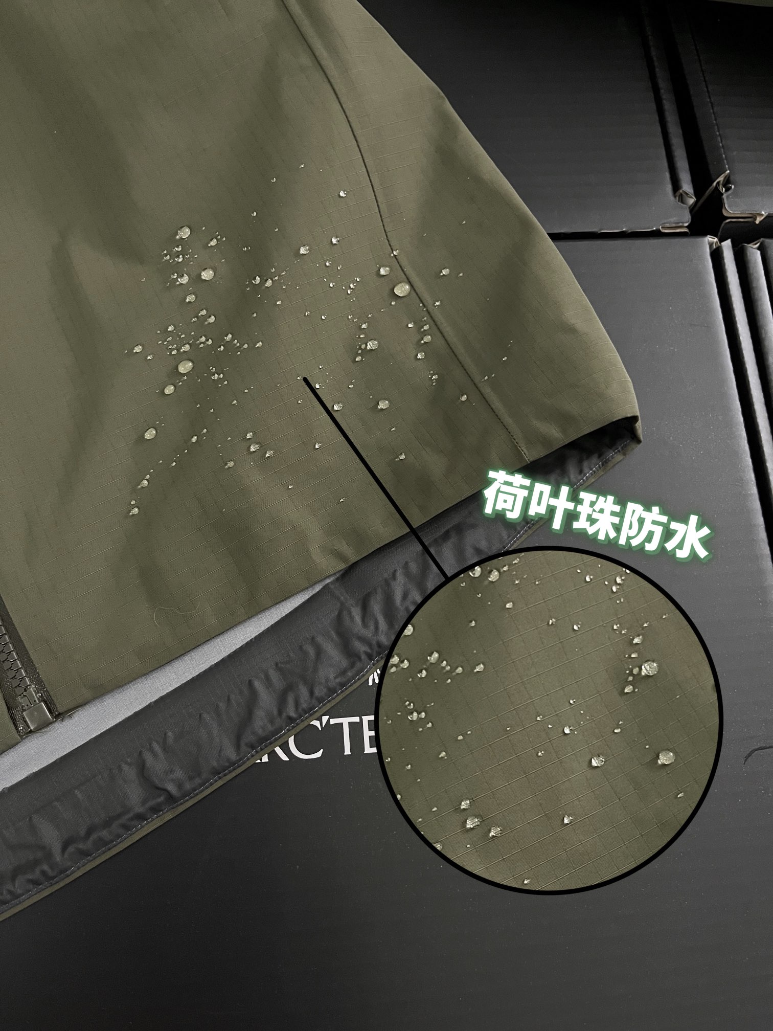 G06台州 Arcteryx 始祖鸟ALPHA JACKET GEN2 GTX 军鸟硬壳轻薄 徒步 透气防水防风 冲锋衣 男款橄榄绿 B5-18863