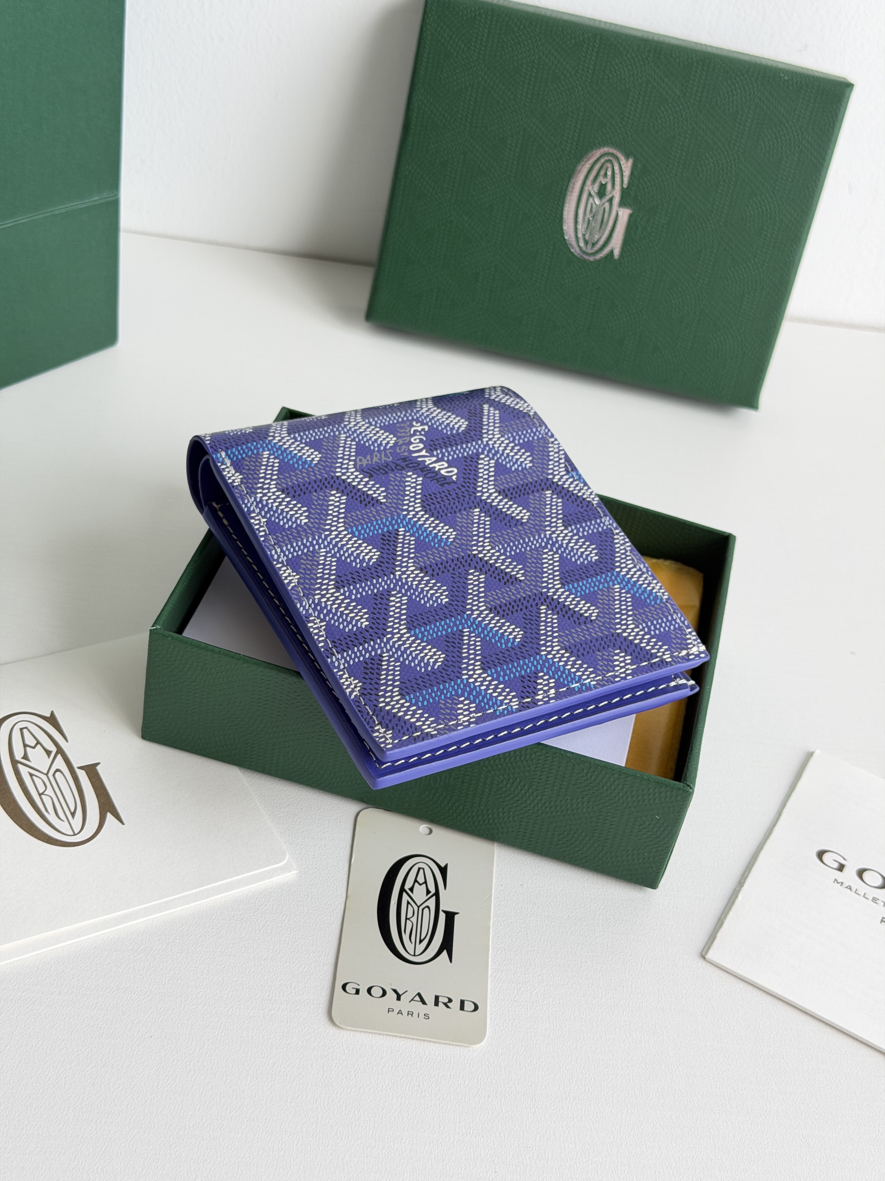 GOYARD 戈雅 8格卡位钱包 钱夹 卡包 短款 男女同款 蓝莓紫