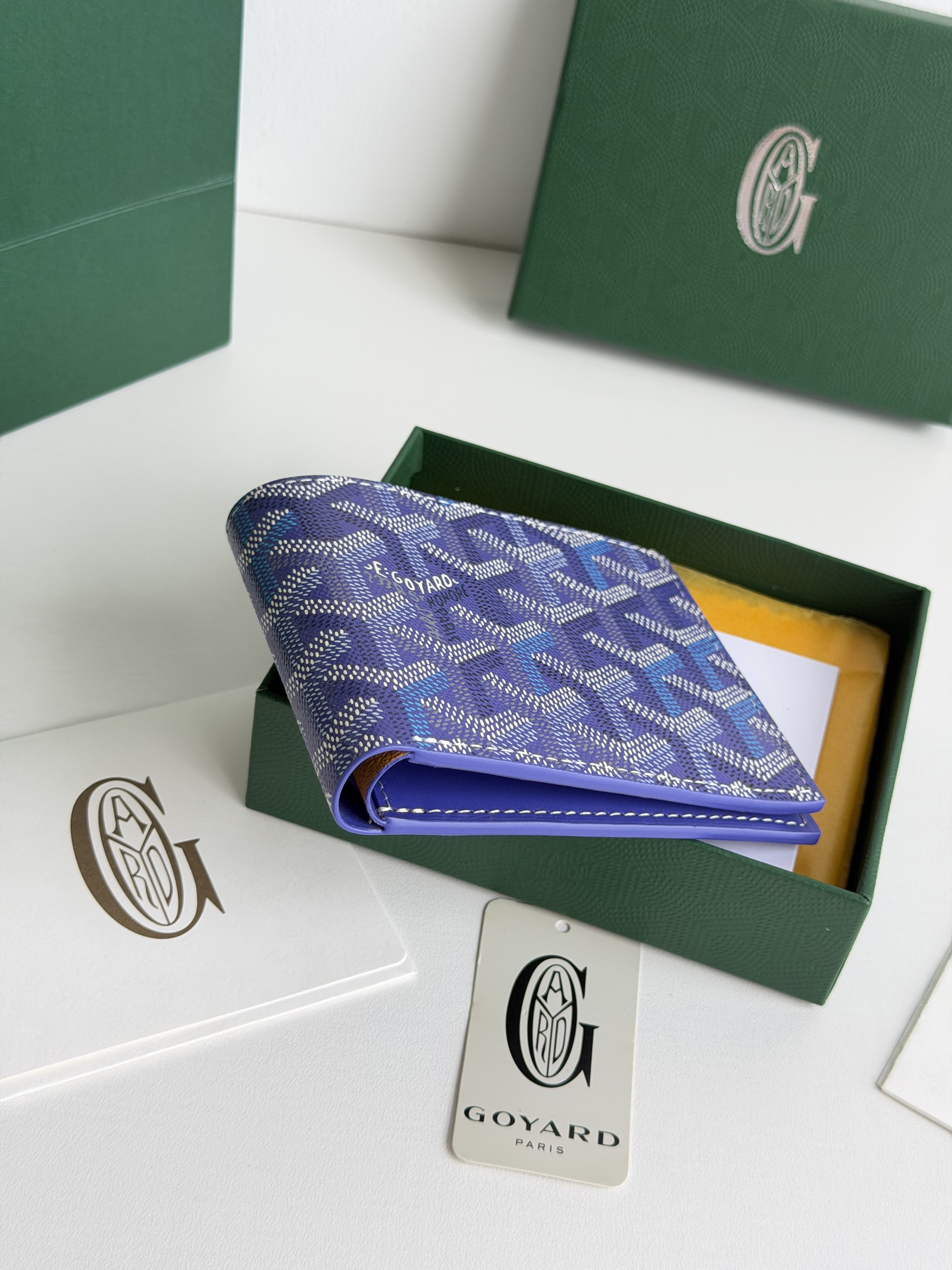 GOYARD 戈雅 8格卡位钱包 钱夹 卡包 短款 男女同款 蓝莓紫